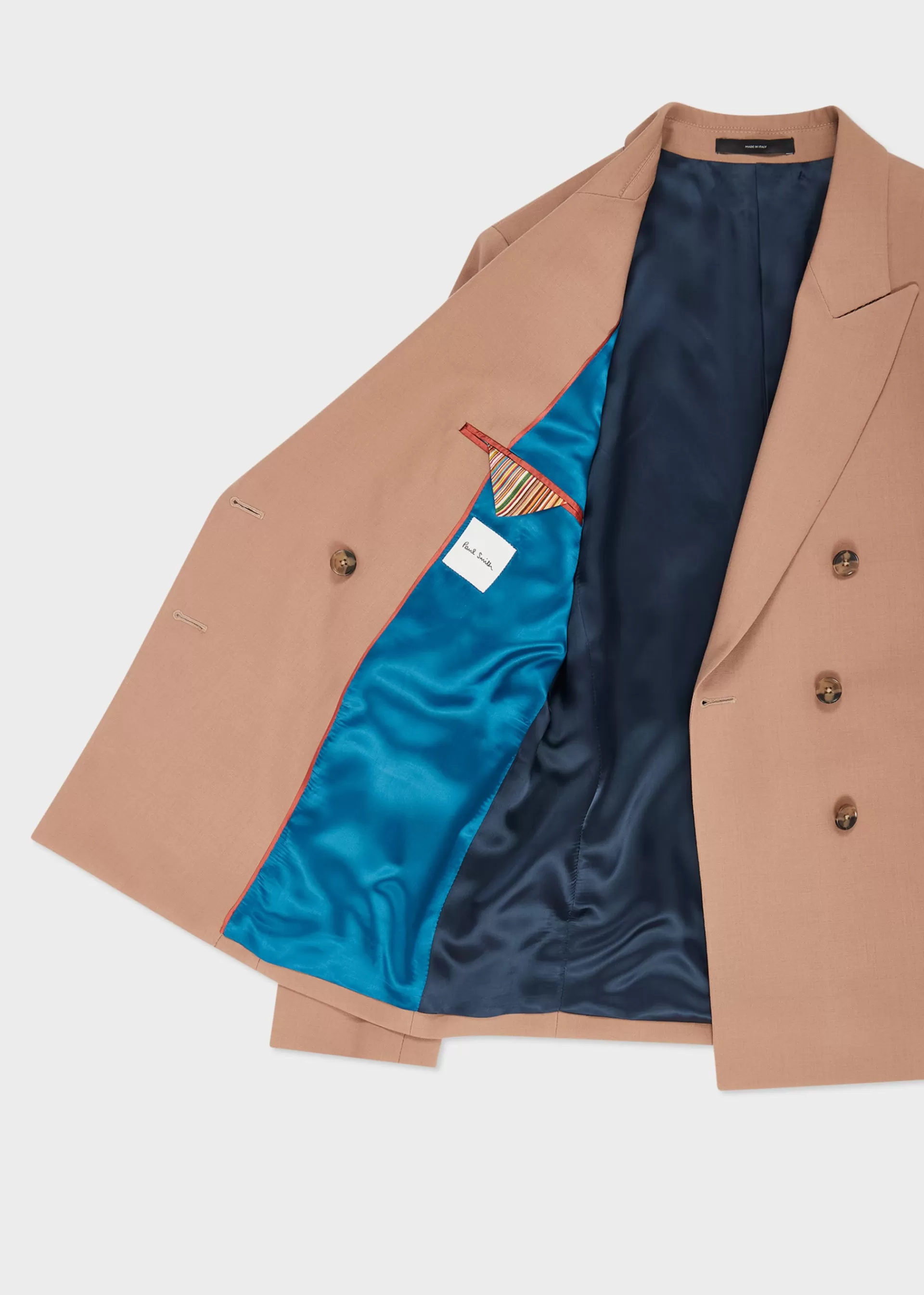 Women's 'A Suit To Travel In' - Taupe Wool Double Breasted Suit>Paul Smith Flash Sale