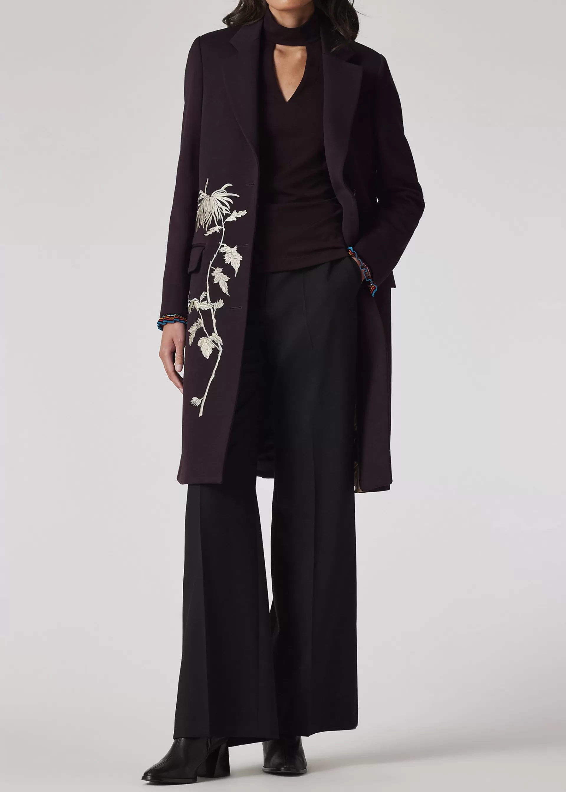 Women's Viscose-Blend Jersey Keyhole Top>Paul Smith New
