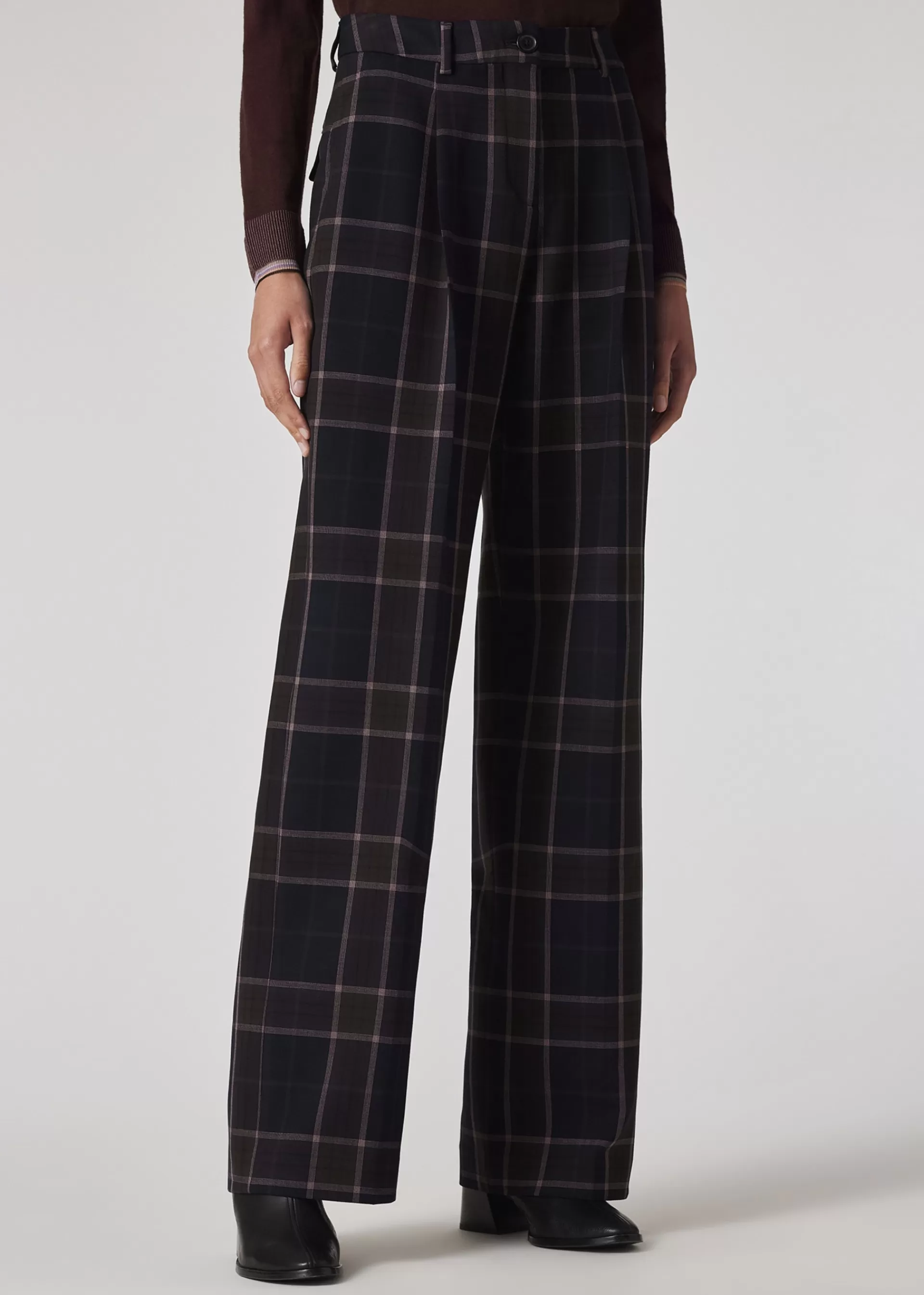 Women's Bonded Tartan Trousers>Paul Smith Online