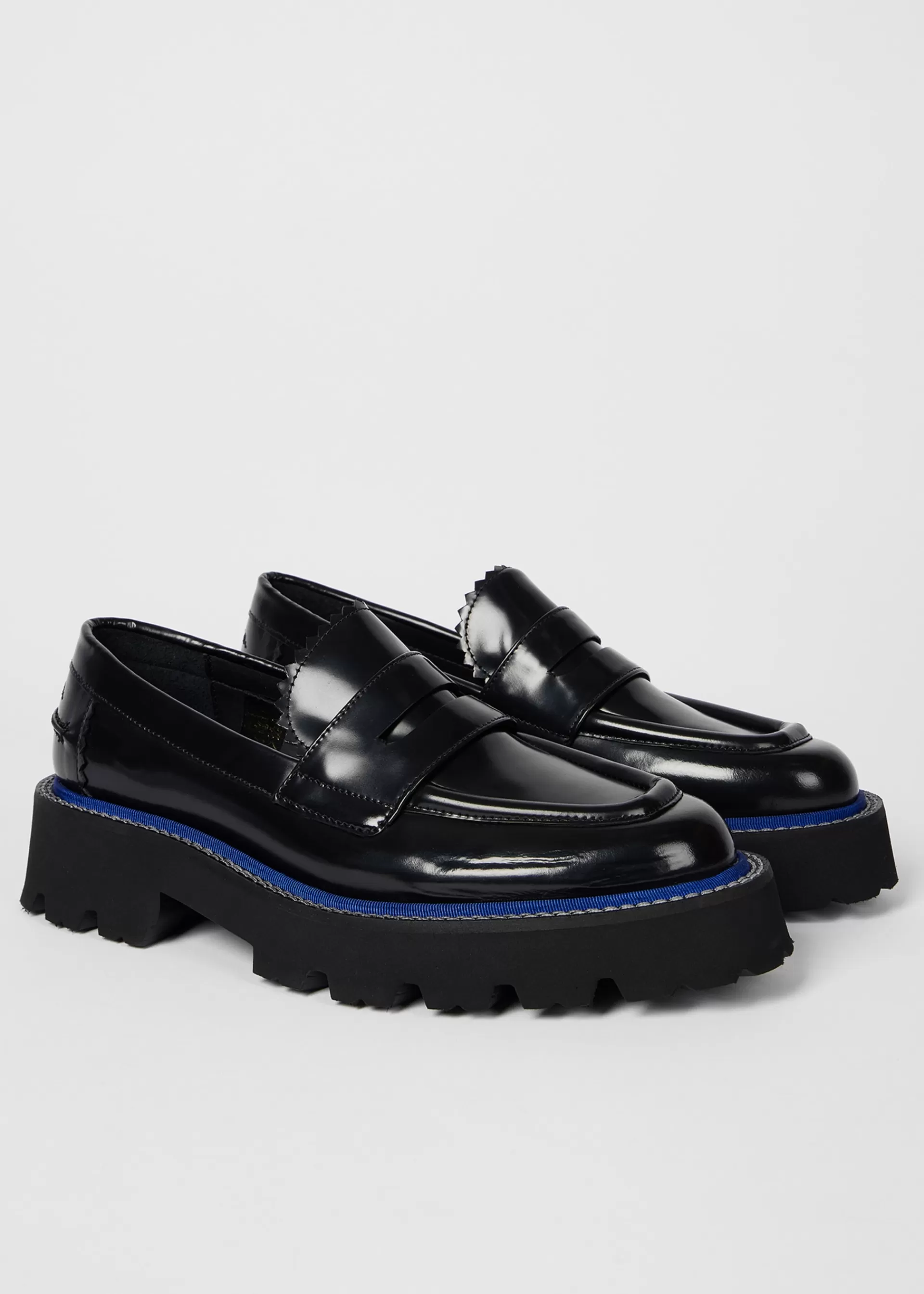 Women's Chunky High Shine 'Magpie' Leather Loafers>Paul Smith Store