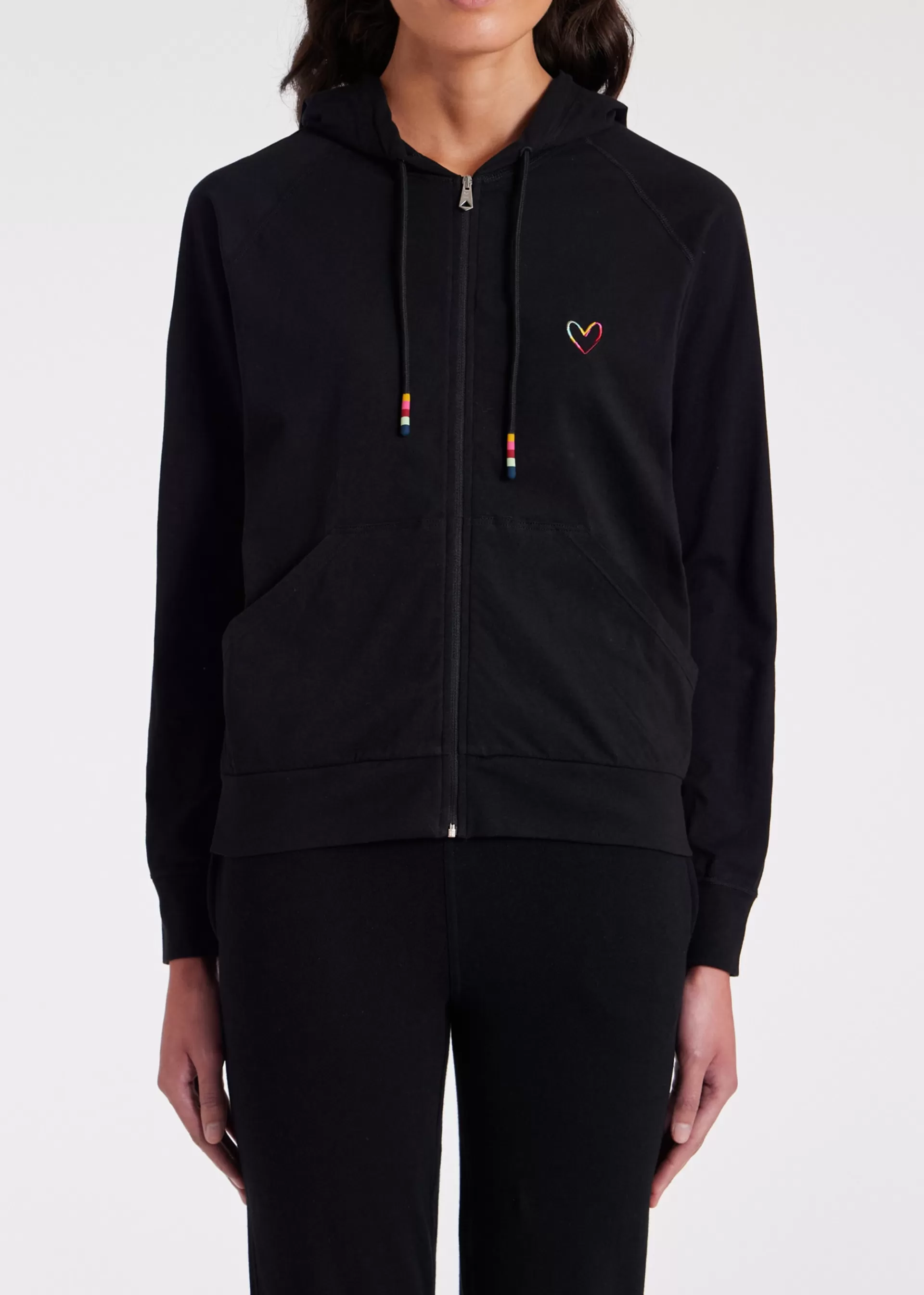 Women's Cotton 'Swirl Heart' Zip Up Lounge Hoodie>Paul Smith Online