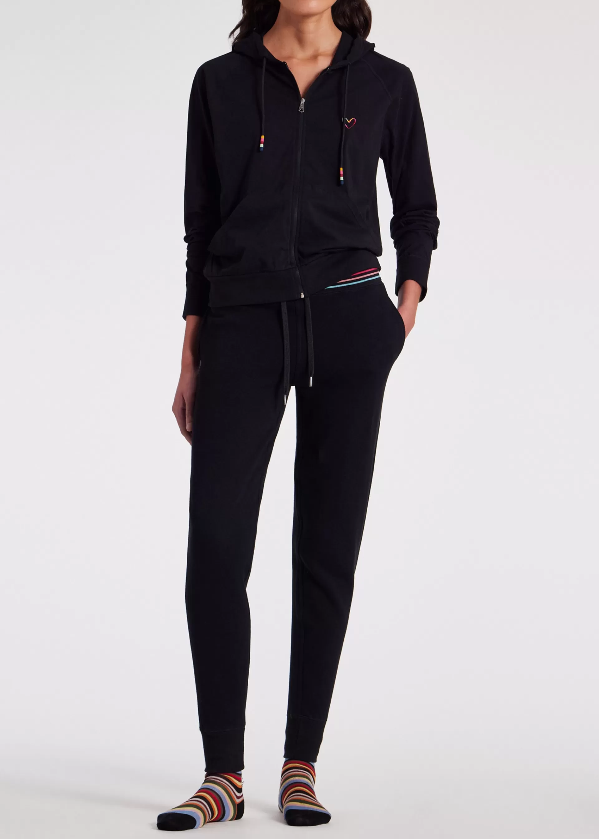 Women's Cotton 'Swirl Heart' Zip Up Lounge Hoodie>Paul Smith Online