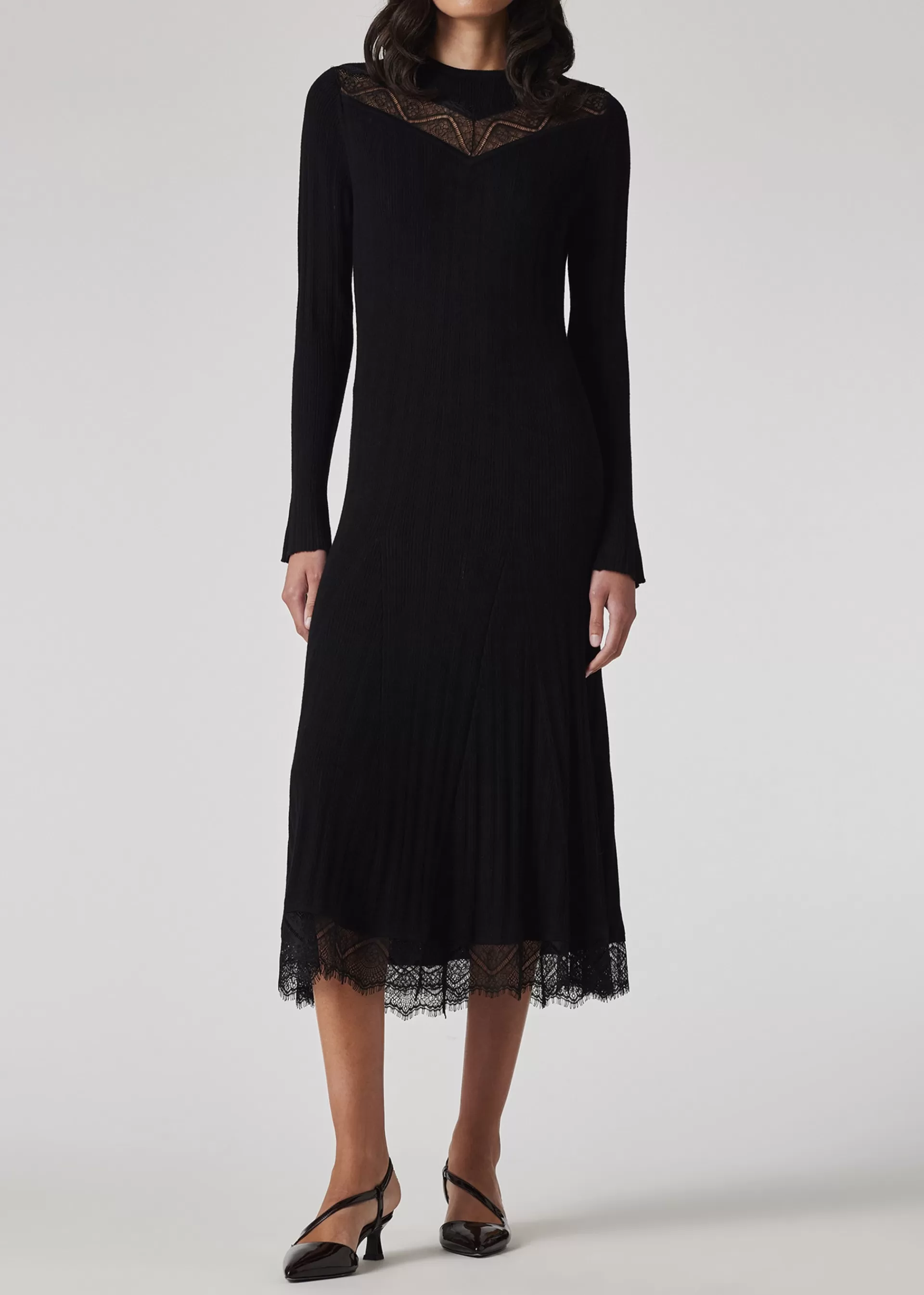 Women's Knitted Lace Trim Dress>Paul Smith Online