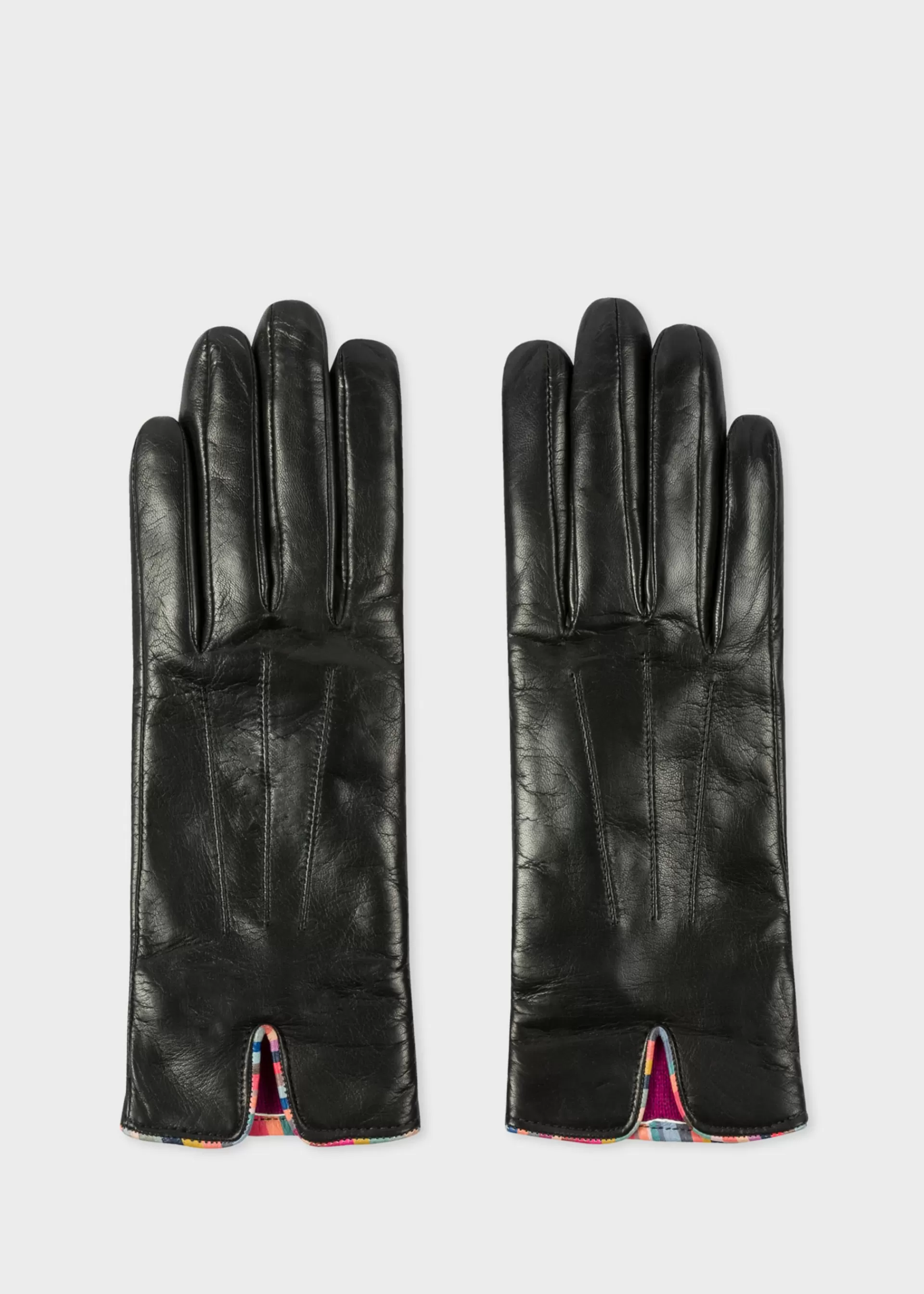 Women's Leather Gloves With 'Swirl' Piping>Paul Smith Discount