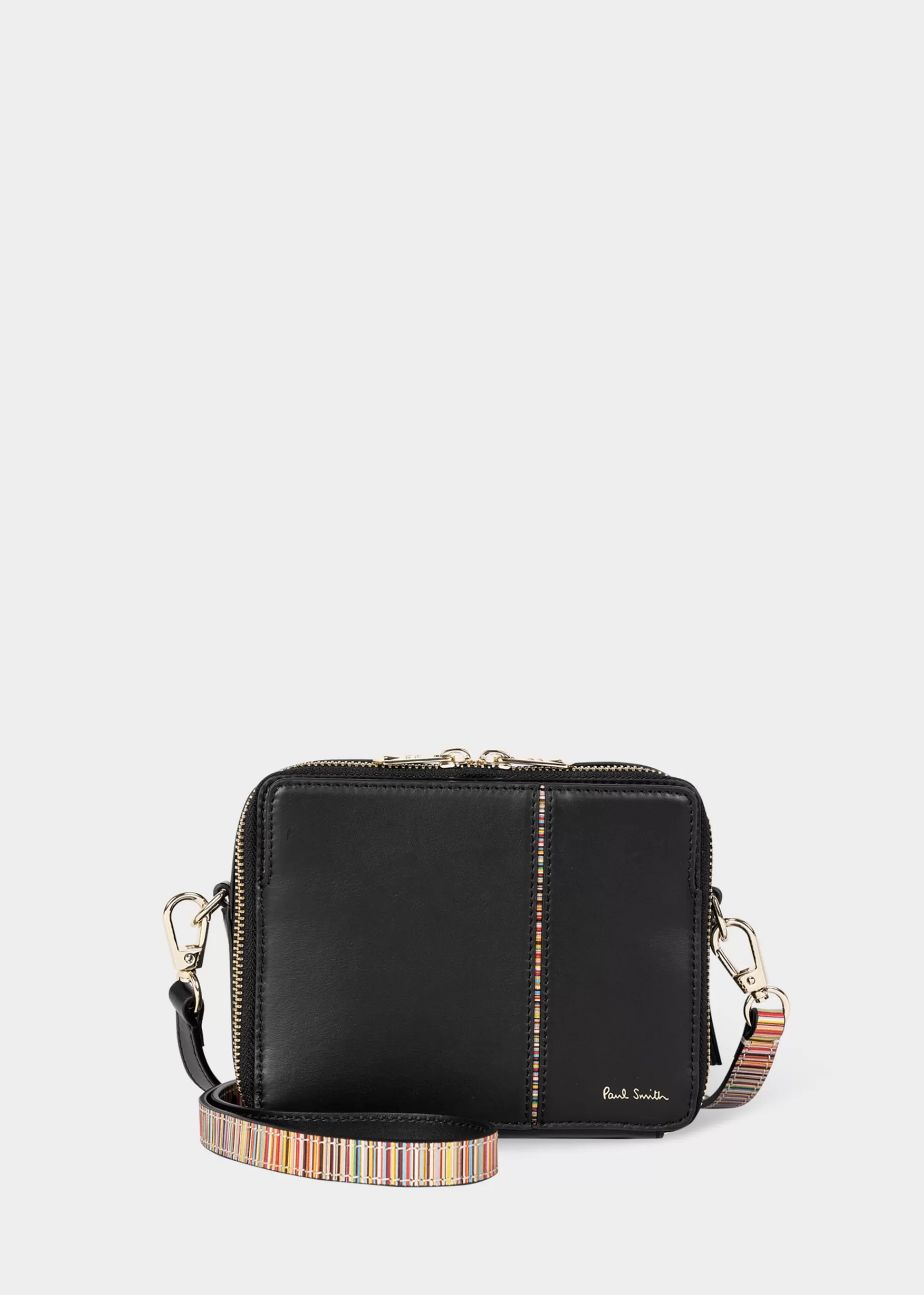 Women's Leather 'Signature Stripe' Camera Bag>Paul Smith Sale