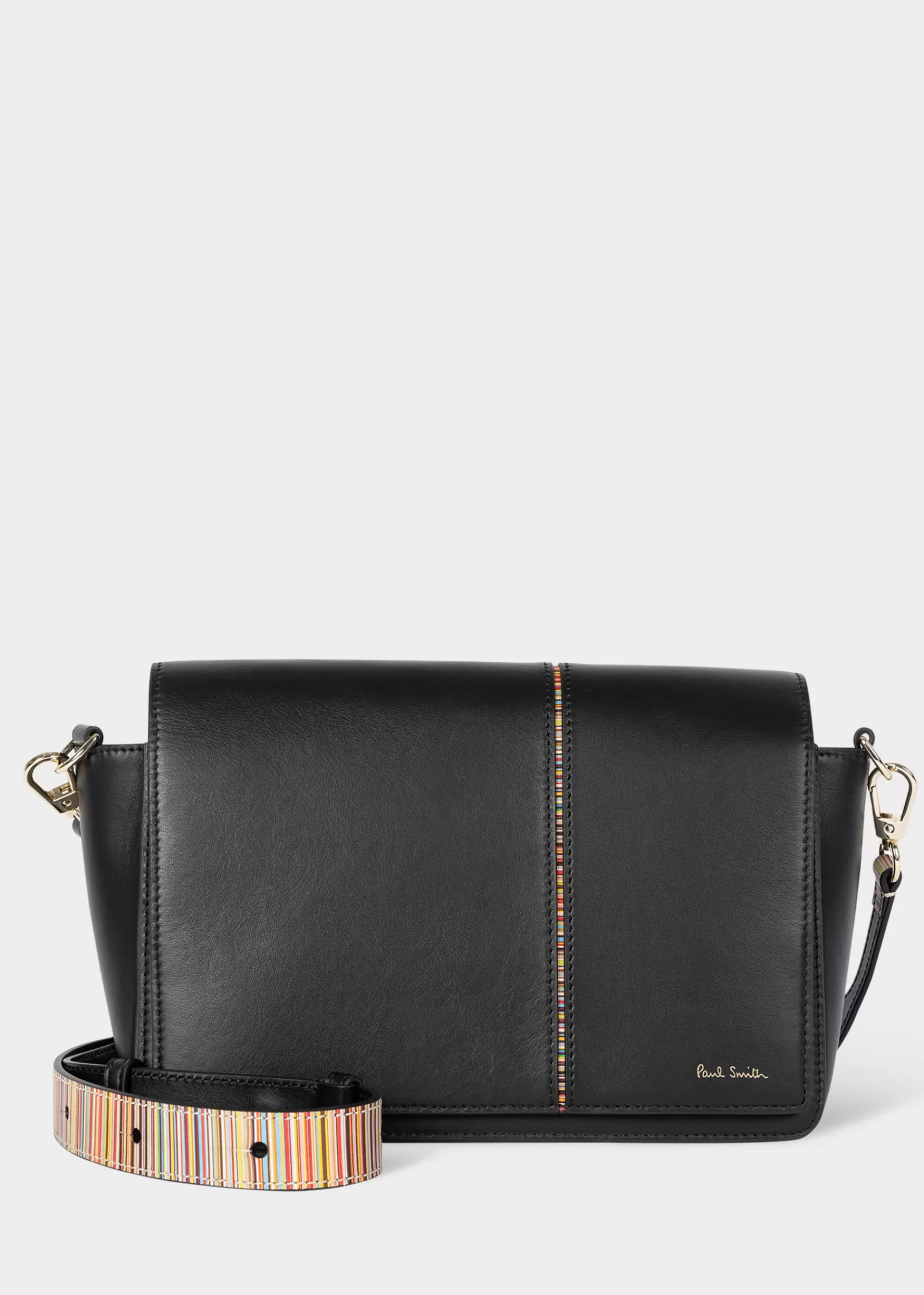 Women's Leather 'Signature Stripe' Cross-Body Bag>Paul Smith Fashion