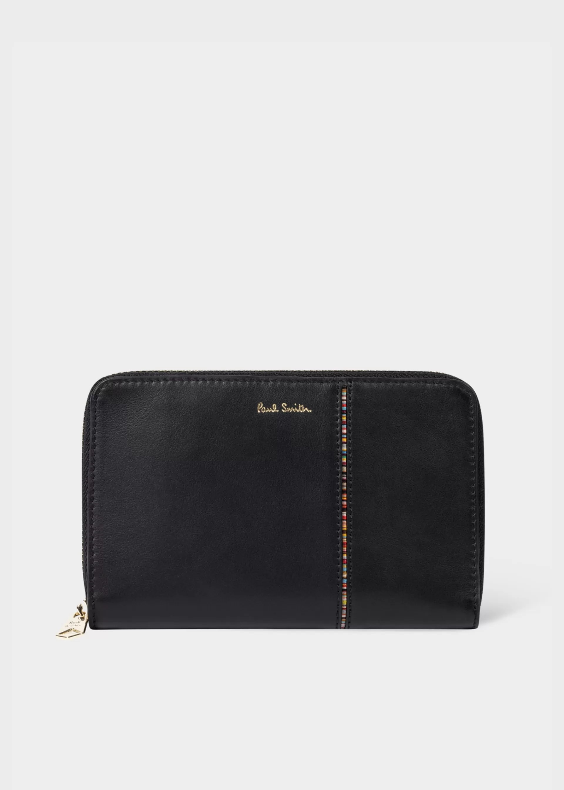 Women's Leather Signature Stripe Interior Zip Around Purse>Paul Smith Online