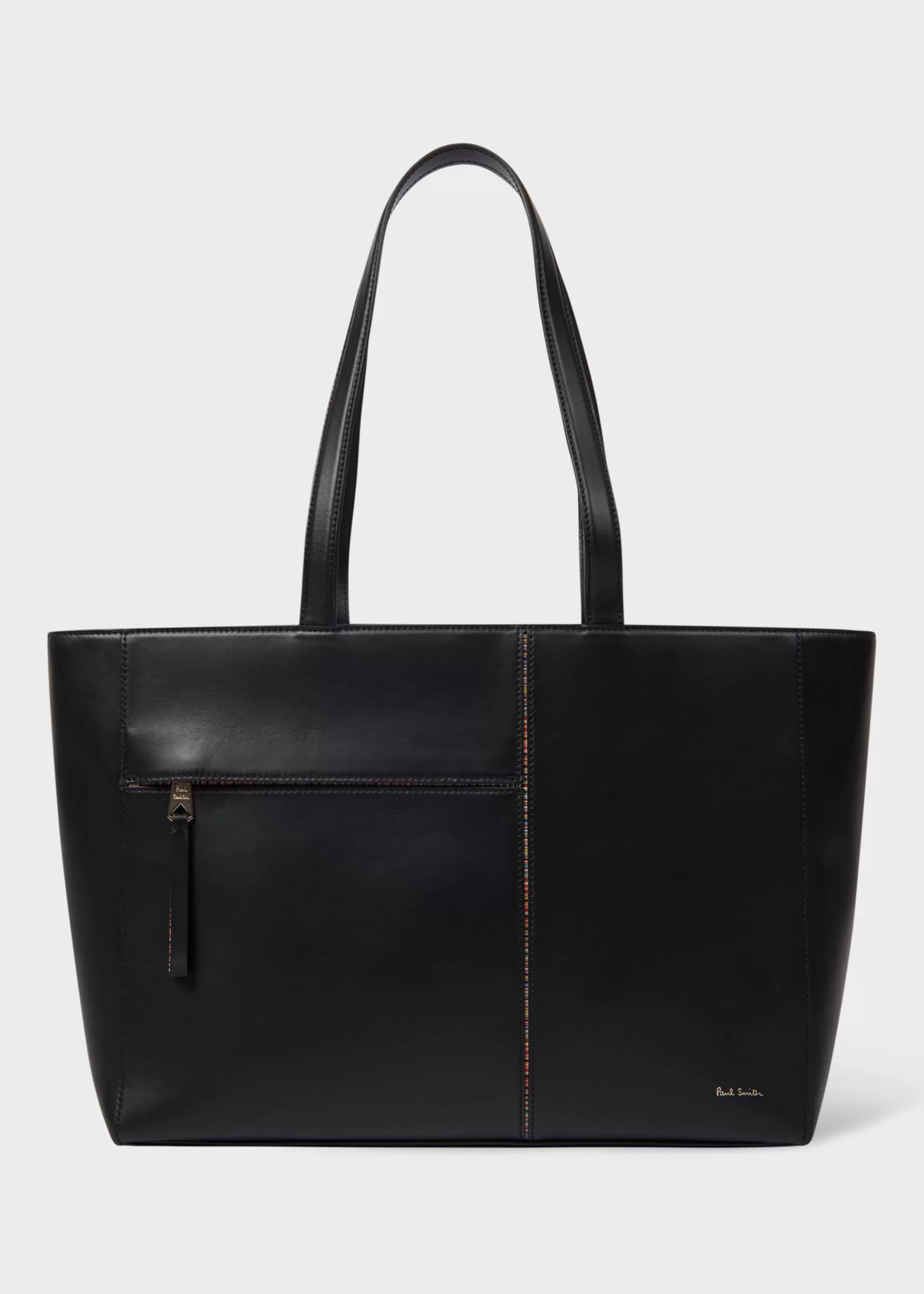 Women's Leather 'Signature Stripe' Trim Tote Bag>Paul Smith Sale