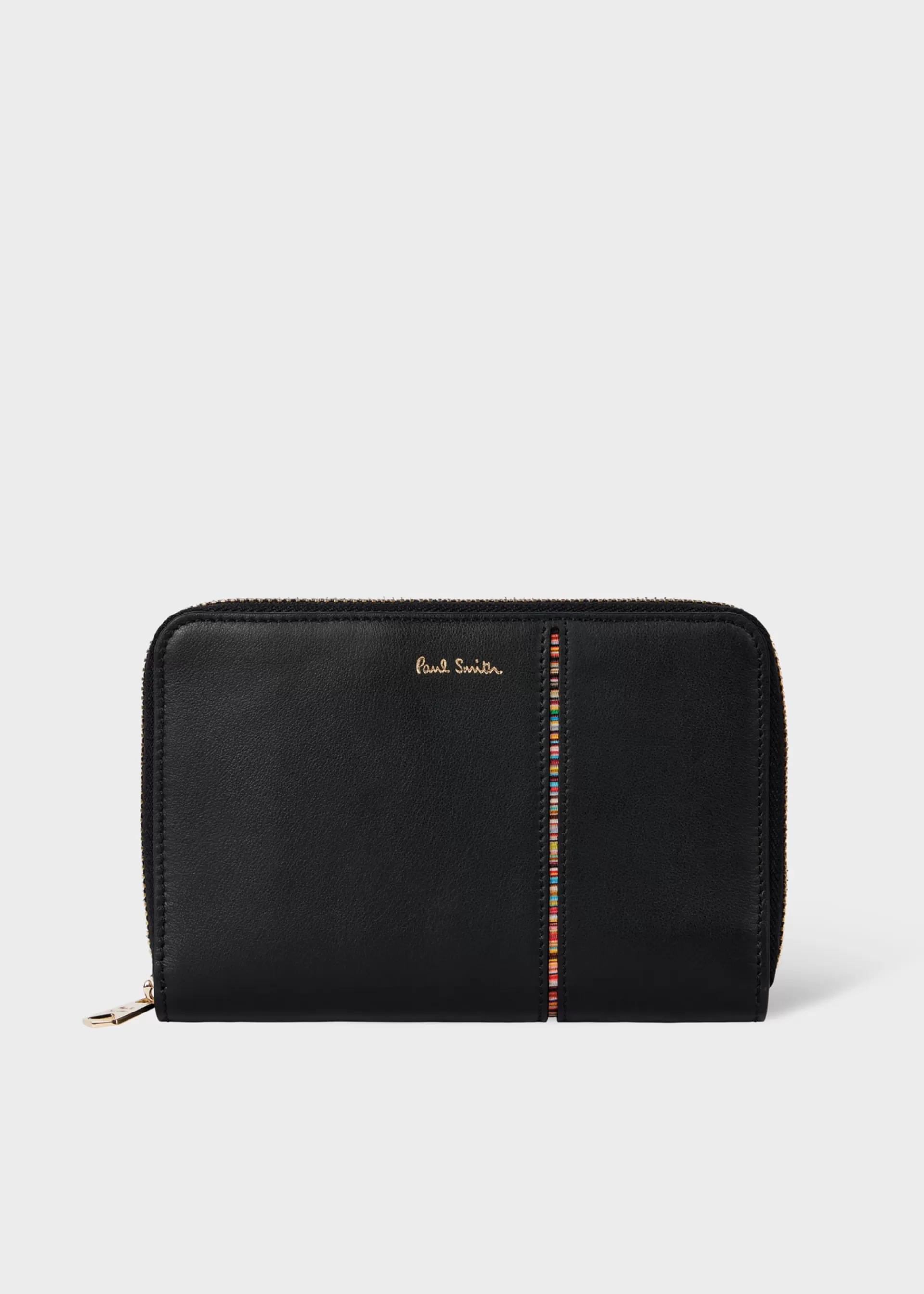 Women's Leather 'Signature Stripe' Zip Around Purse>Paul Smith Outlet