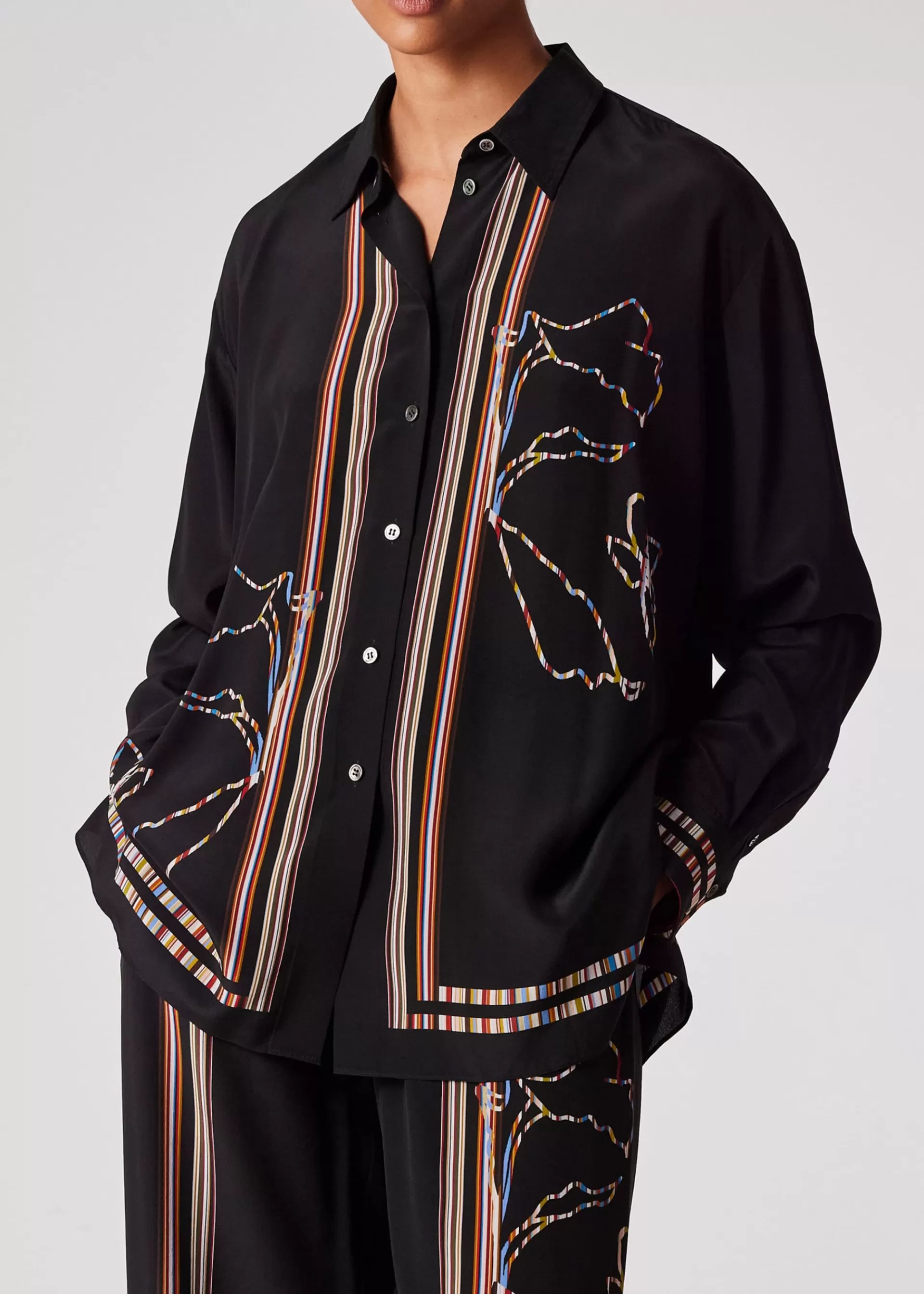 Women's Black Magnolia 'Signature Stripe' Co-ord>Paul Smith Fashion