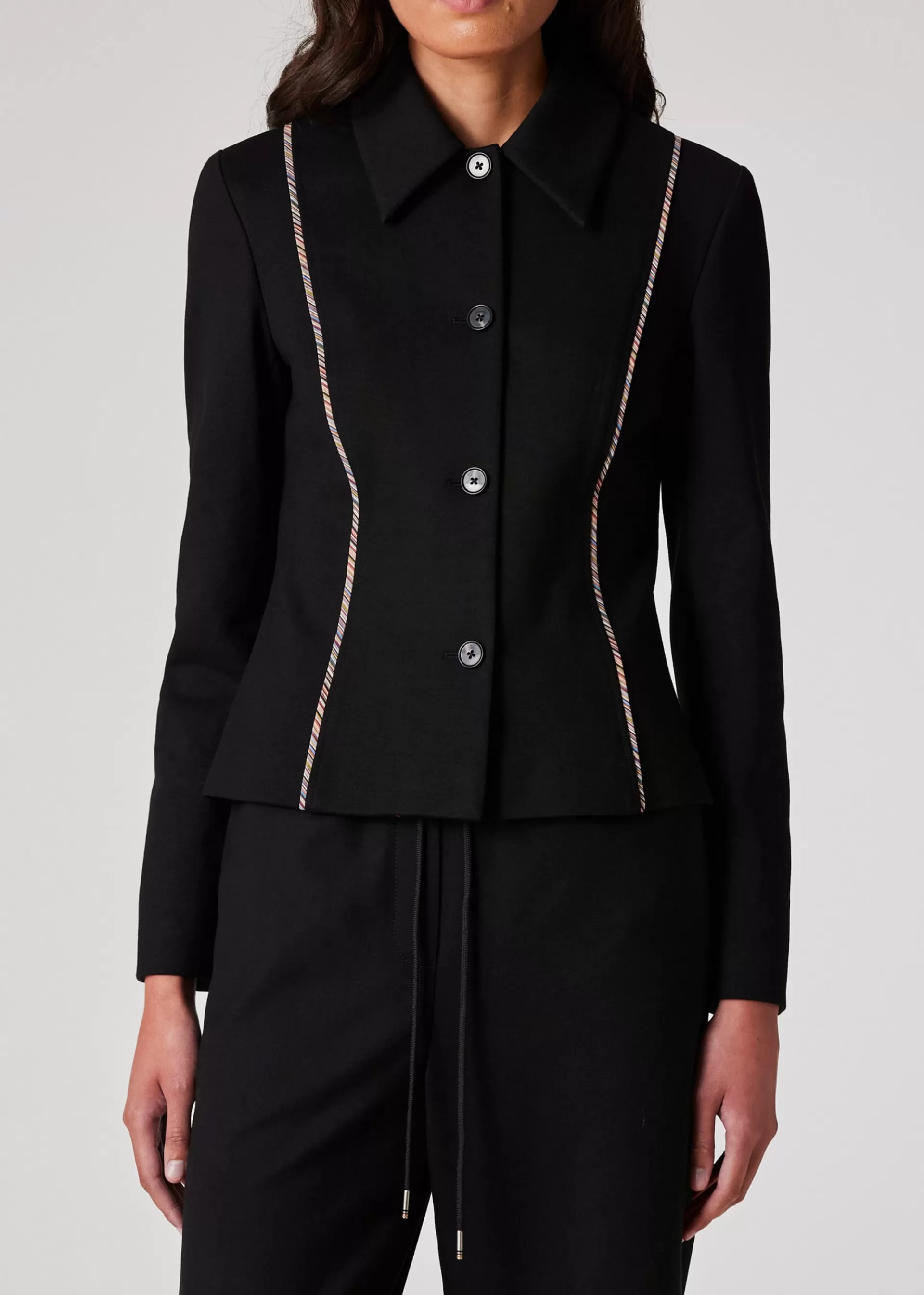 Women's Milano Jacket with Signature Stripe>Paul Smith Flash Sale