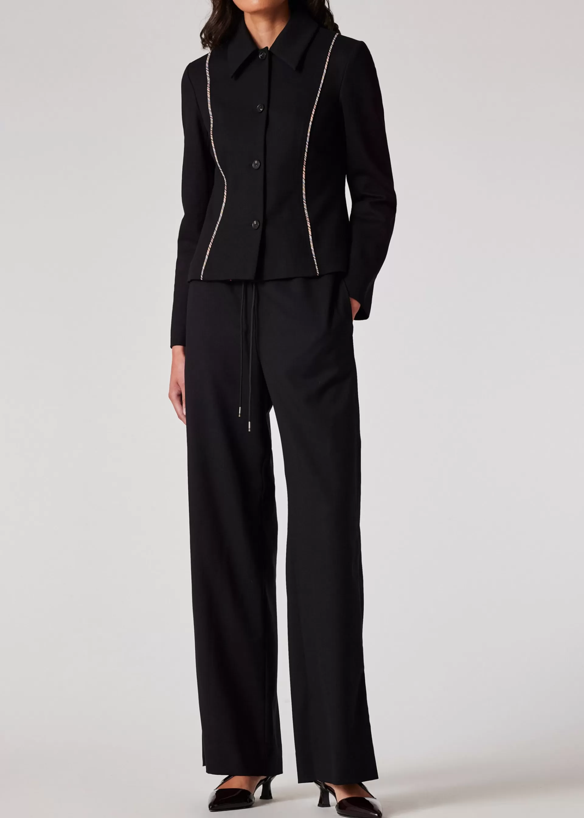 Women's Milano Jacket with Signature Stripe>Paul Smith Flash Sale