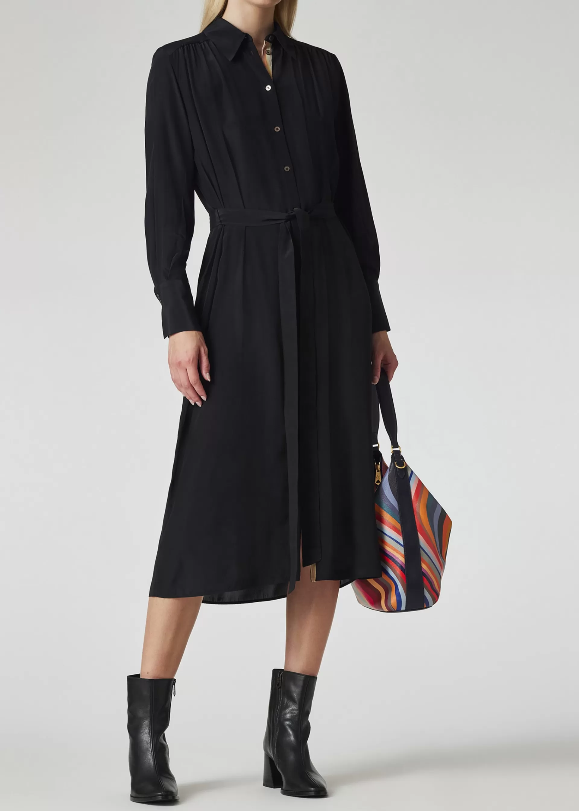 Women's Silk-Blend Shirt Midi Dress>Paul Smith Shop