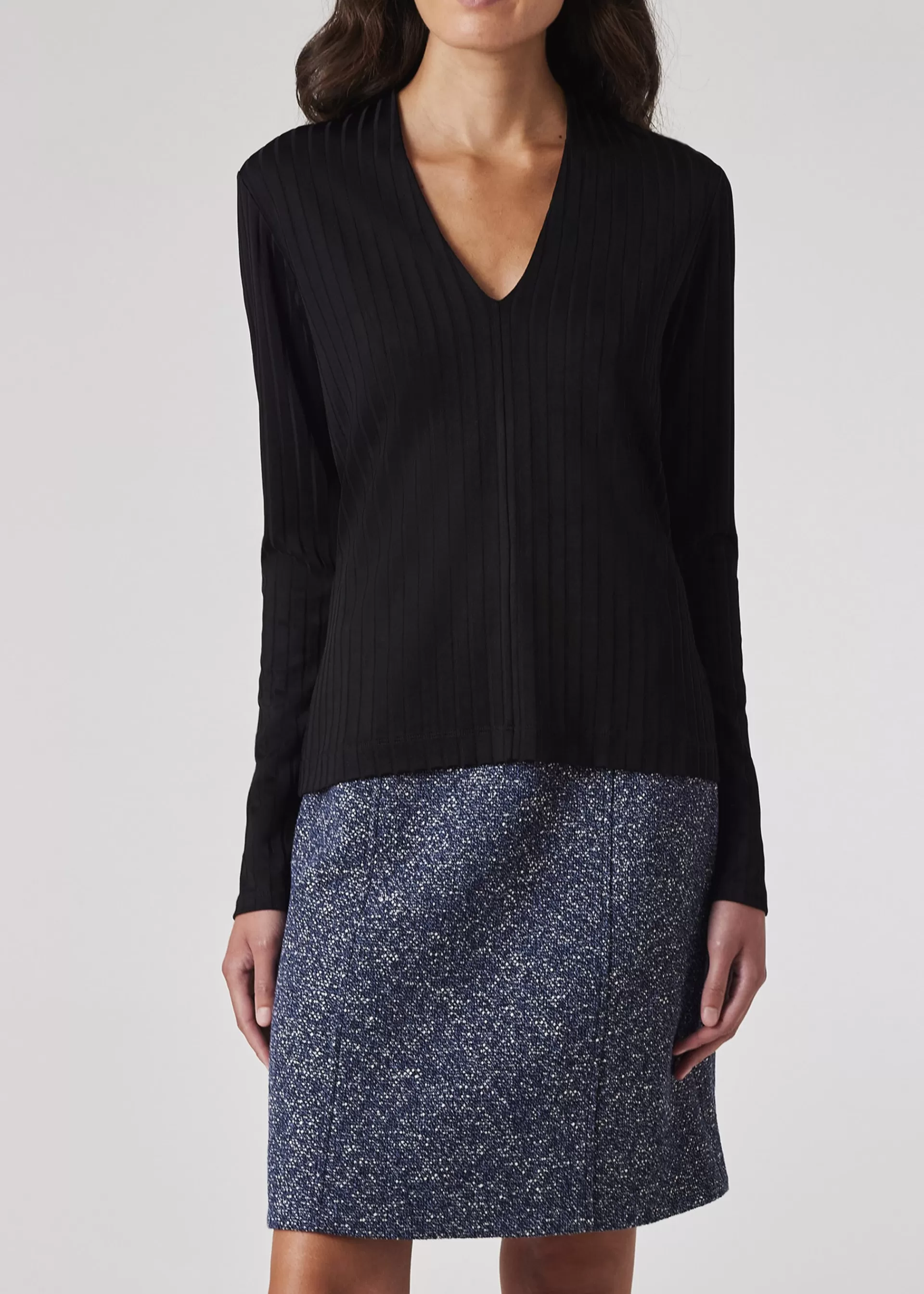 Women's Viscose-Blend V-Neck Top>Paul Smith Fashion