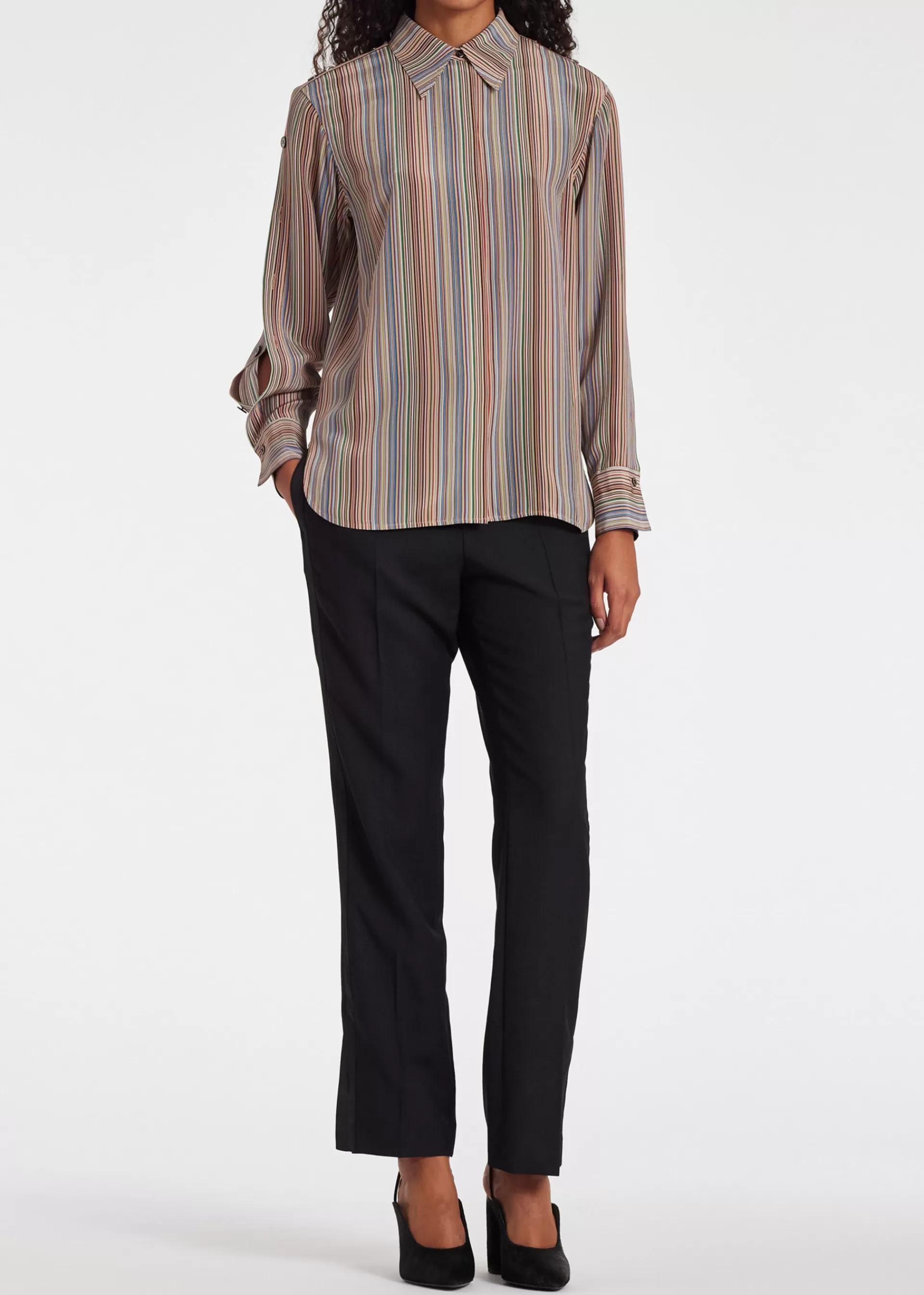 Women's Wool Satin Trim Pants>Paul Smith Sale