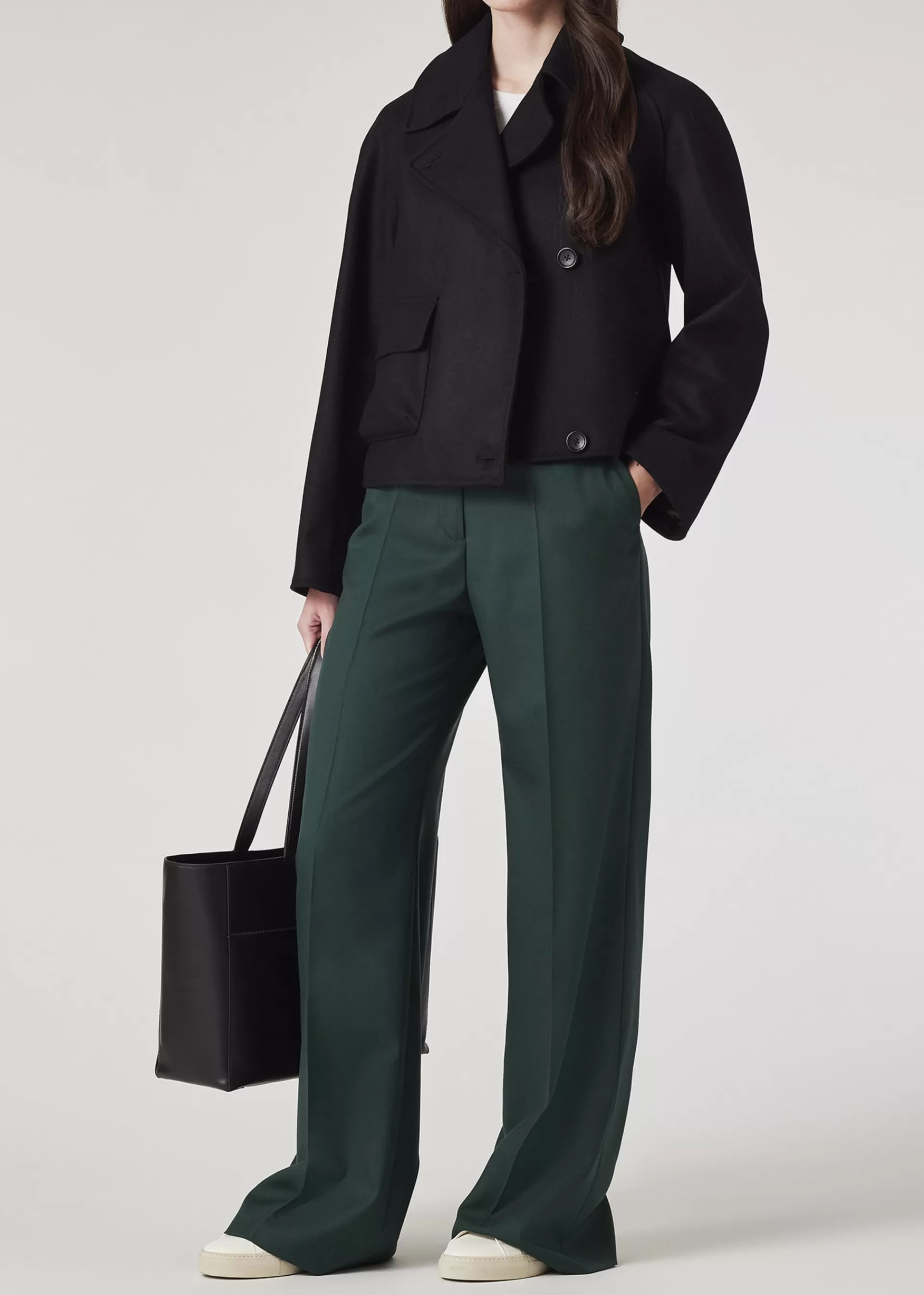 Women's Wool-Cashmere Blend Cropped Cocoon Jacket>Paul Smith Outlet