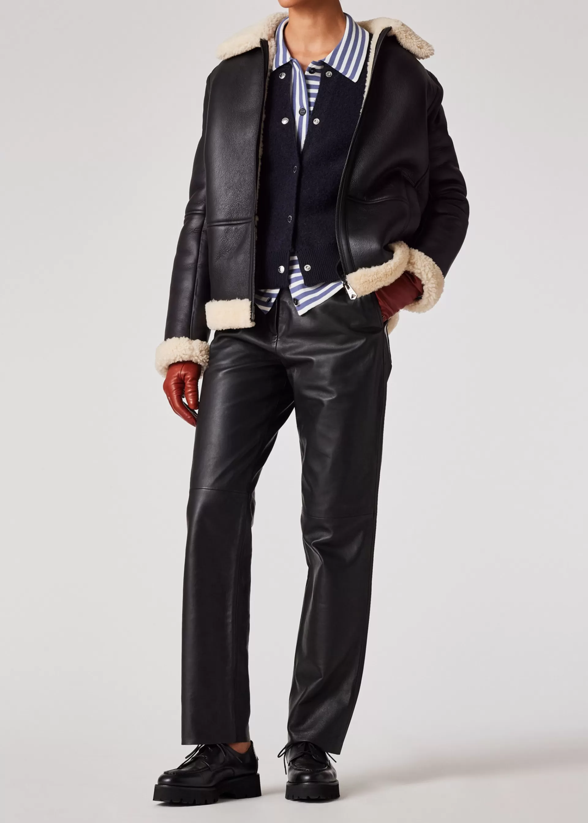 Women's and White Mixed Stripe Knitted Jacket>Paul Smith Clearance