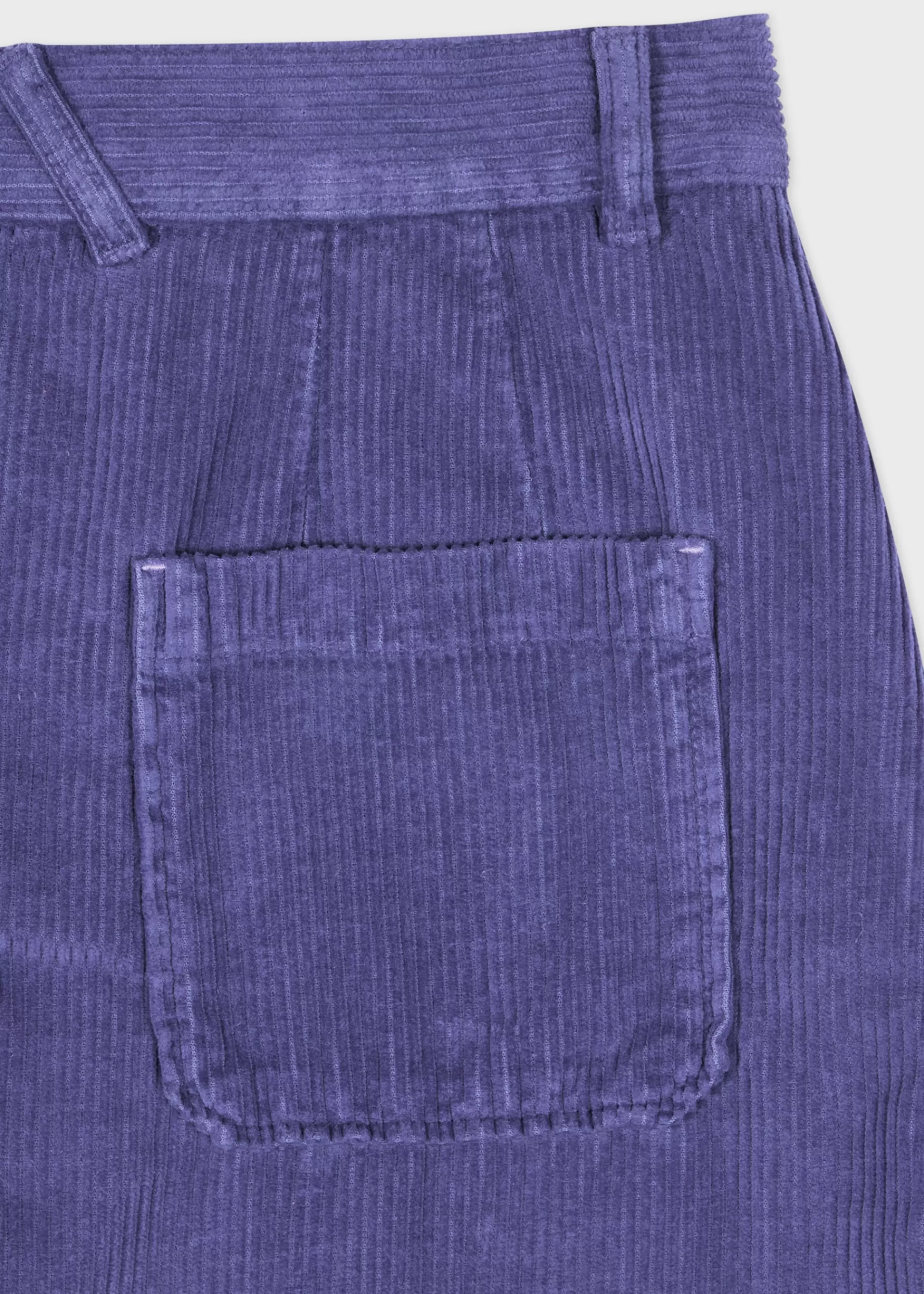 Women's Blue Cord High Waisted Mini Skirt>Paul Smith Cheap