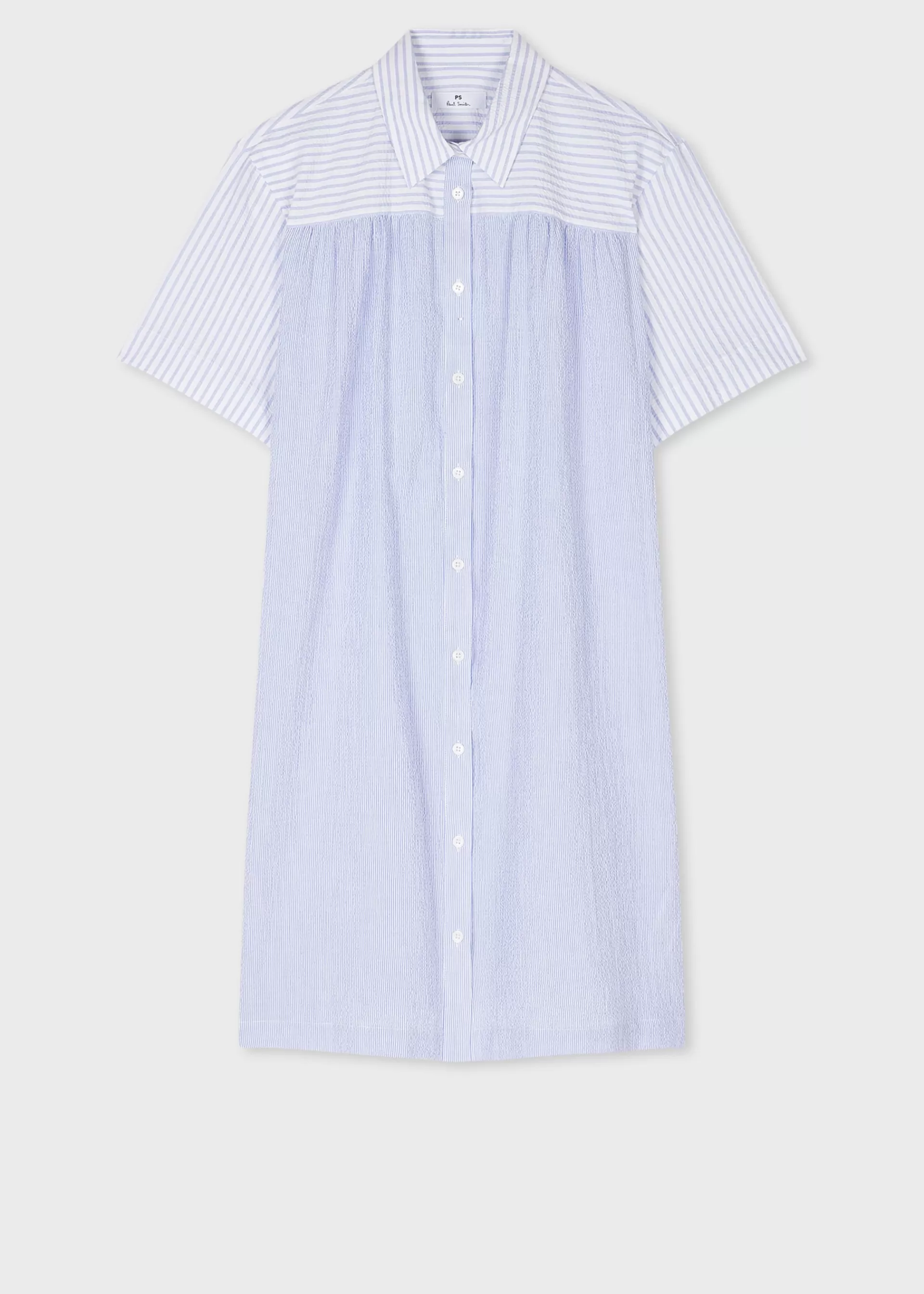 Women's Pinstripe Seersucker Shirt Dress>Paul Smith New