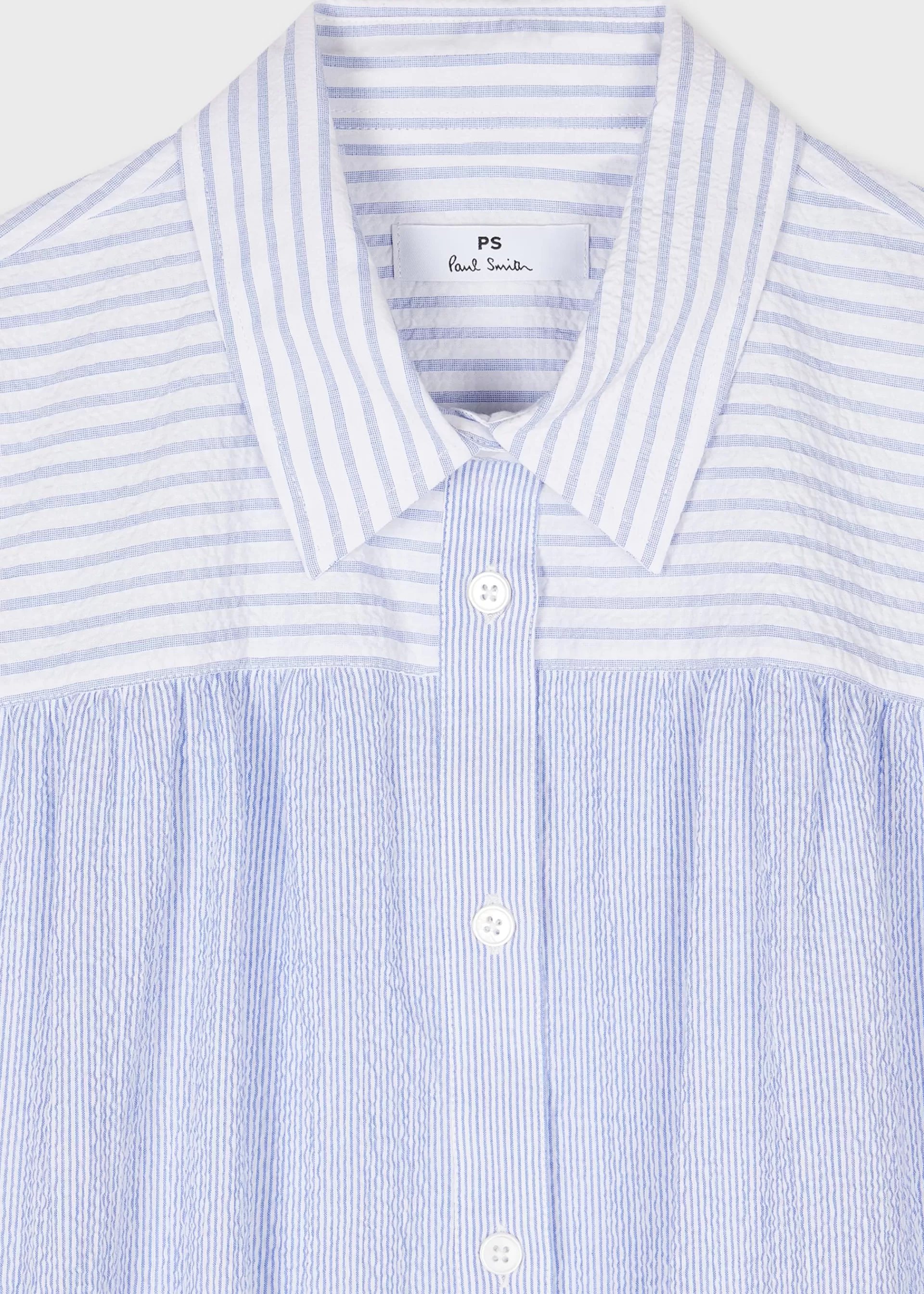 Women's Pinstripe Seersucker Shirt Dress>Paul Smith New