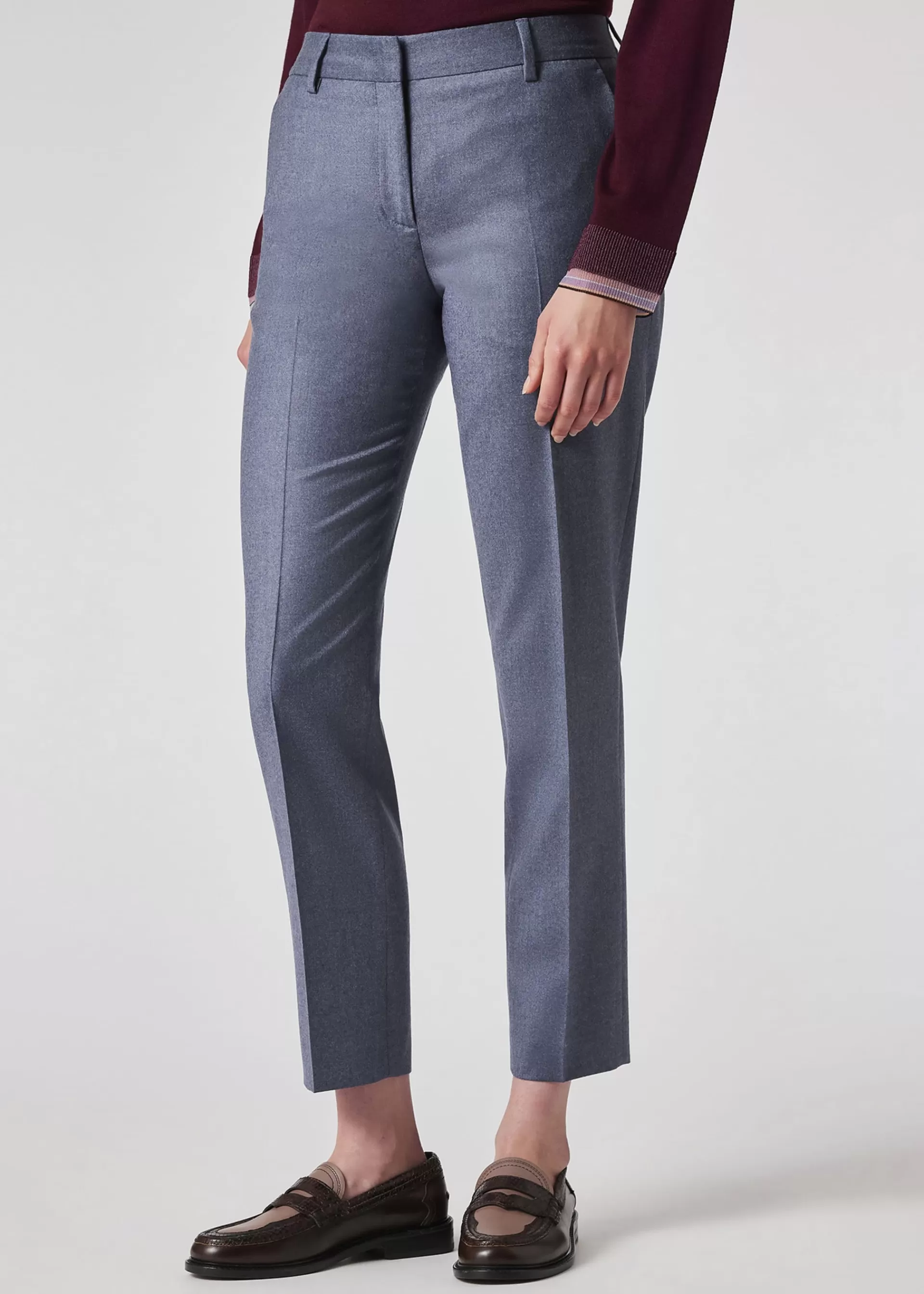 Women's Slim-Fit Wool-Cashmere Flannel Trousers>Paul Smith Best