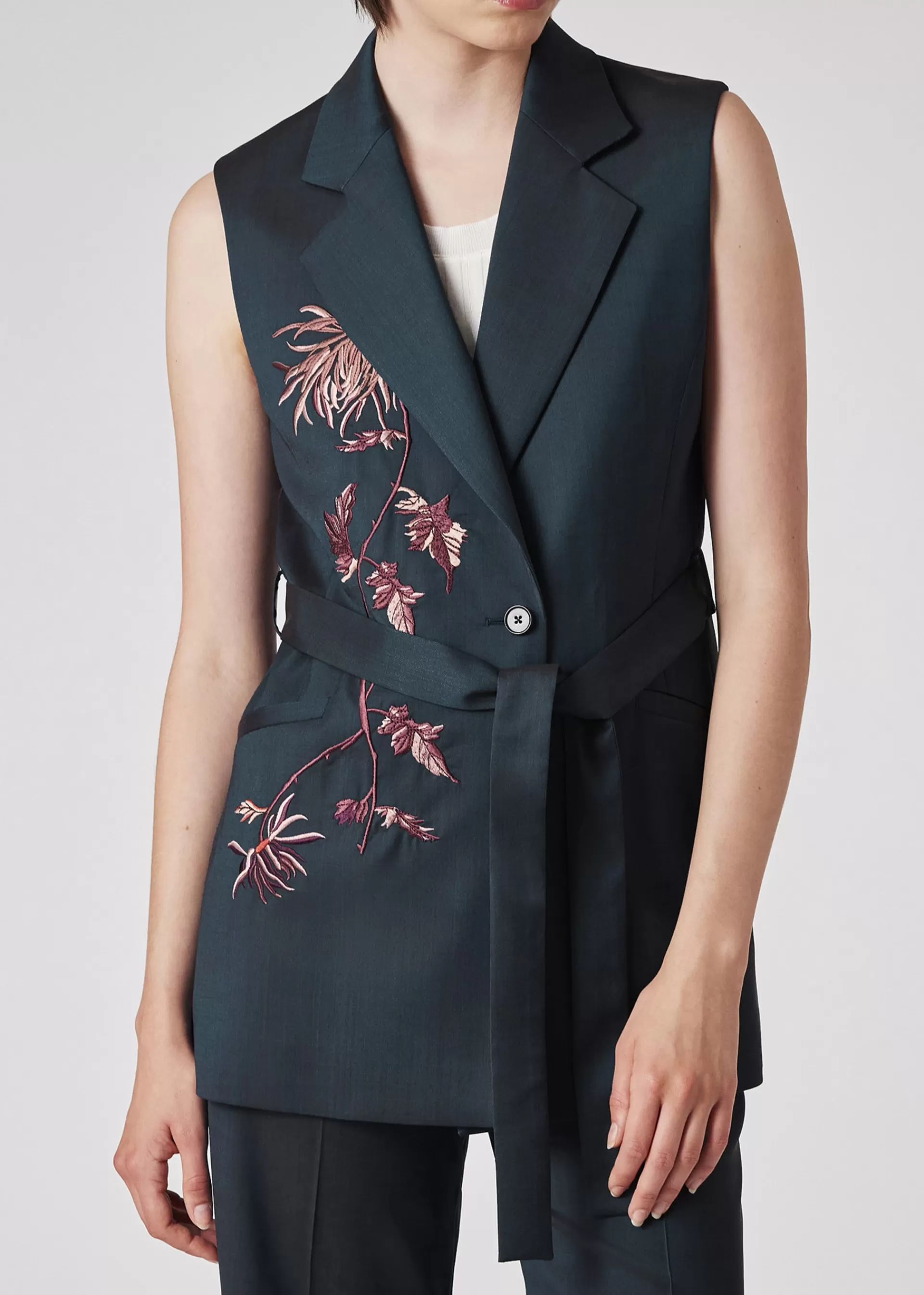 Women's Tonic Wool Embroidered Waistcoat>Paul Smith Discount