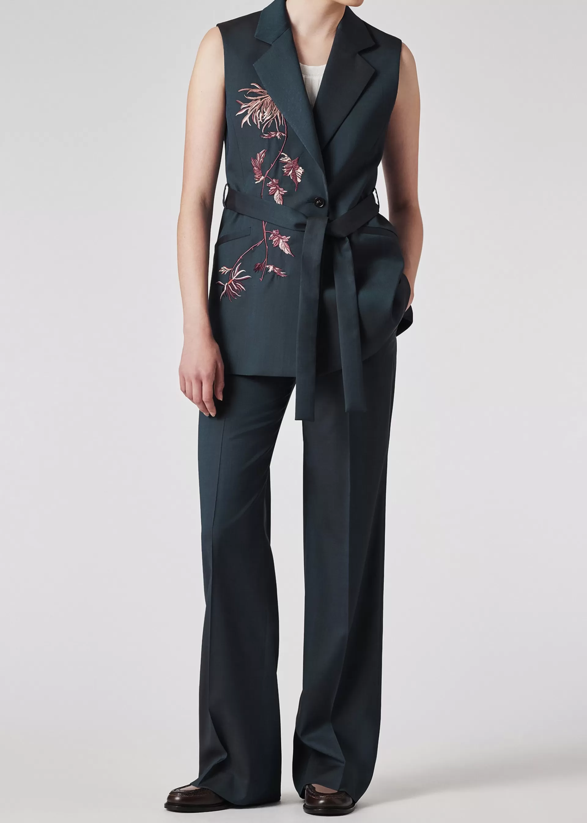 Women's Tonic Wool Embroidered Waistcoat>Paul Smith Discount