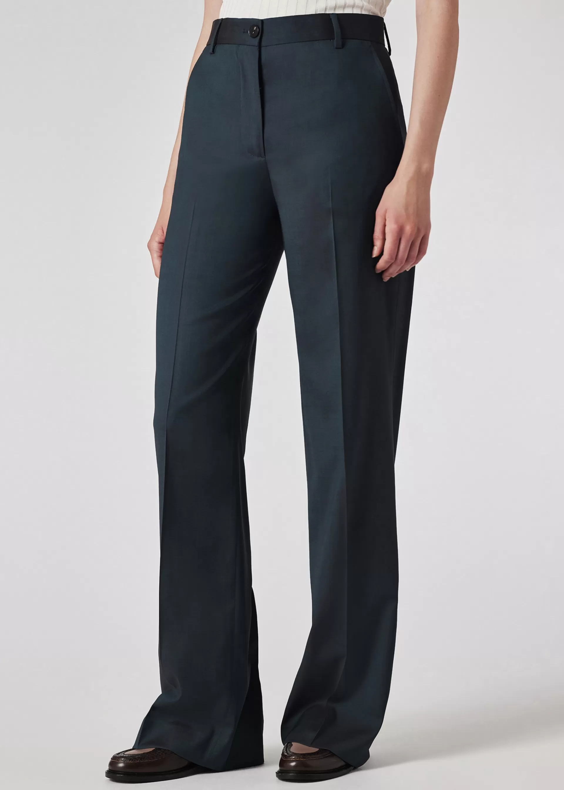 Women's Tonic Wool Parallel Leg Trousers>Paul Smith Online