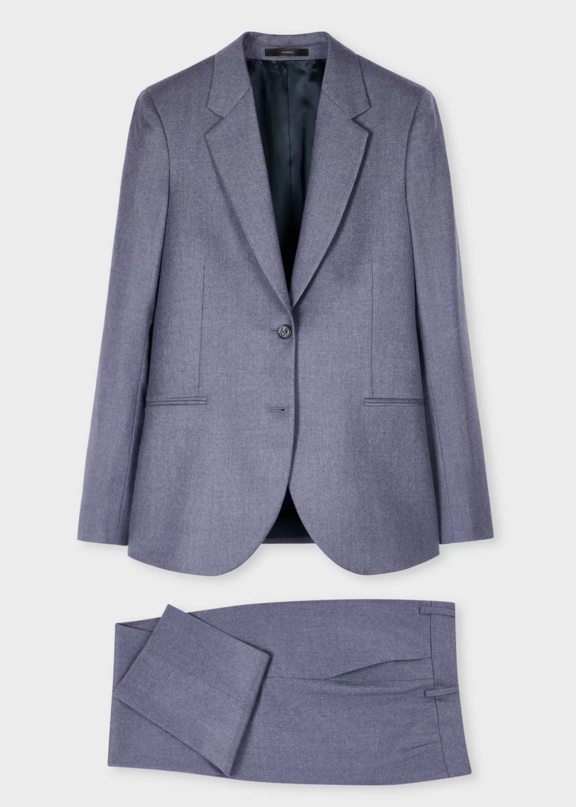 Women's Blue Wool-Cashmere Flannel Suit>Paul Smith Cheap