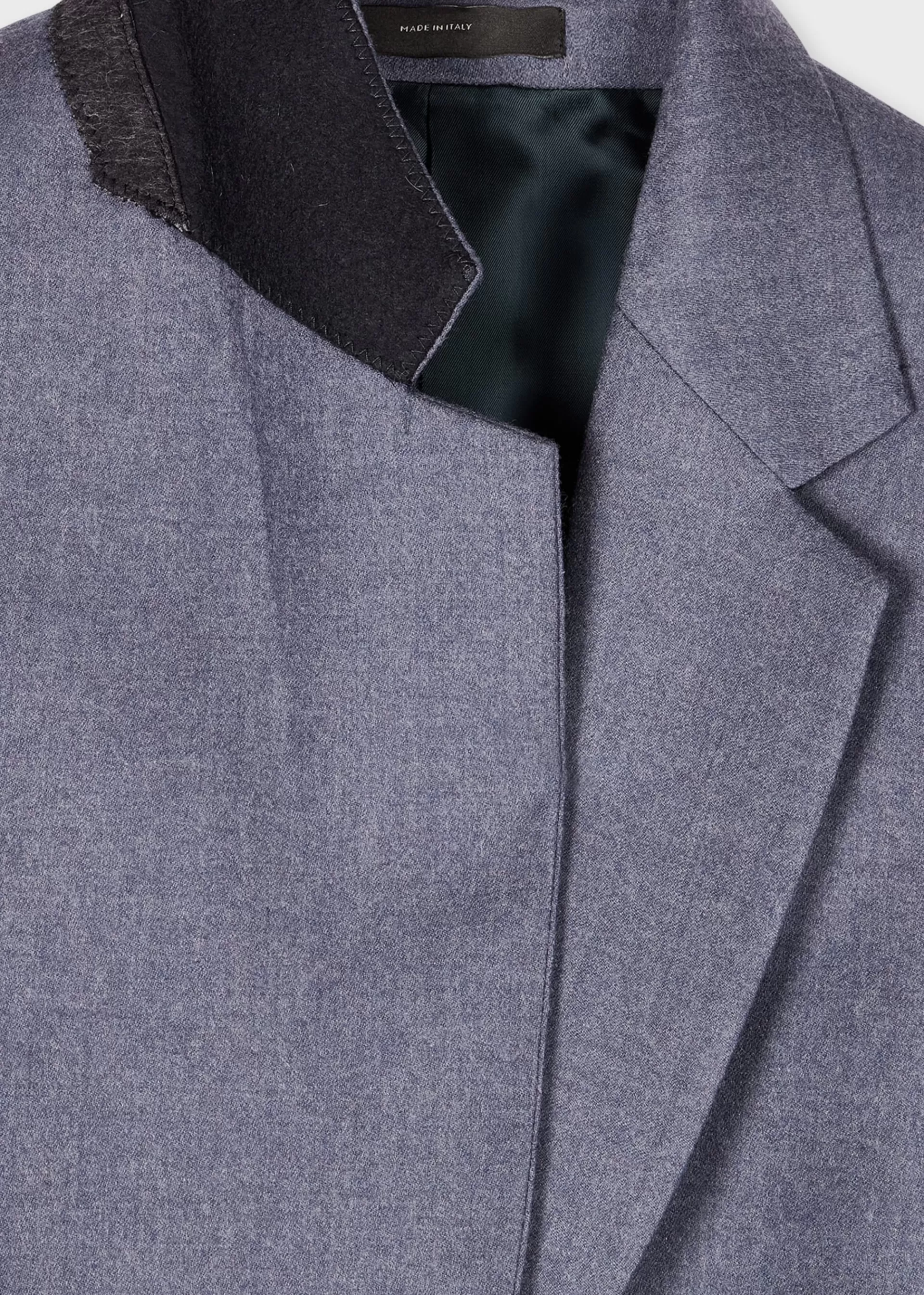 Women's Blue Wool-Cashmere Flannel Suit>Paul Smith Cheap