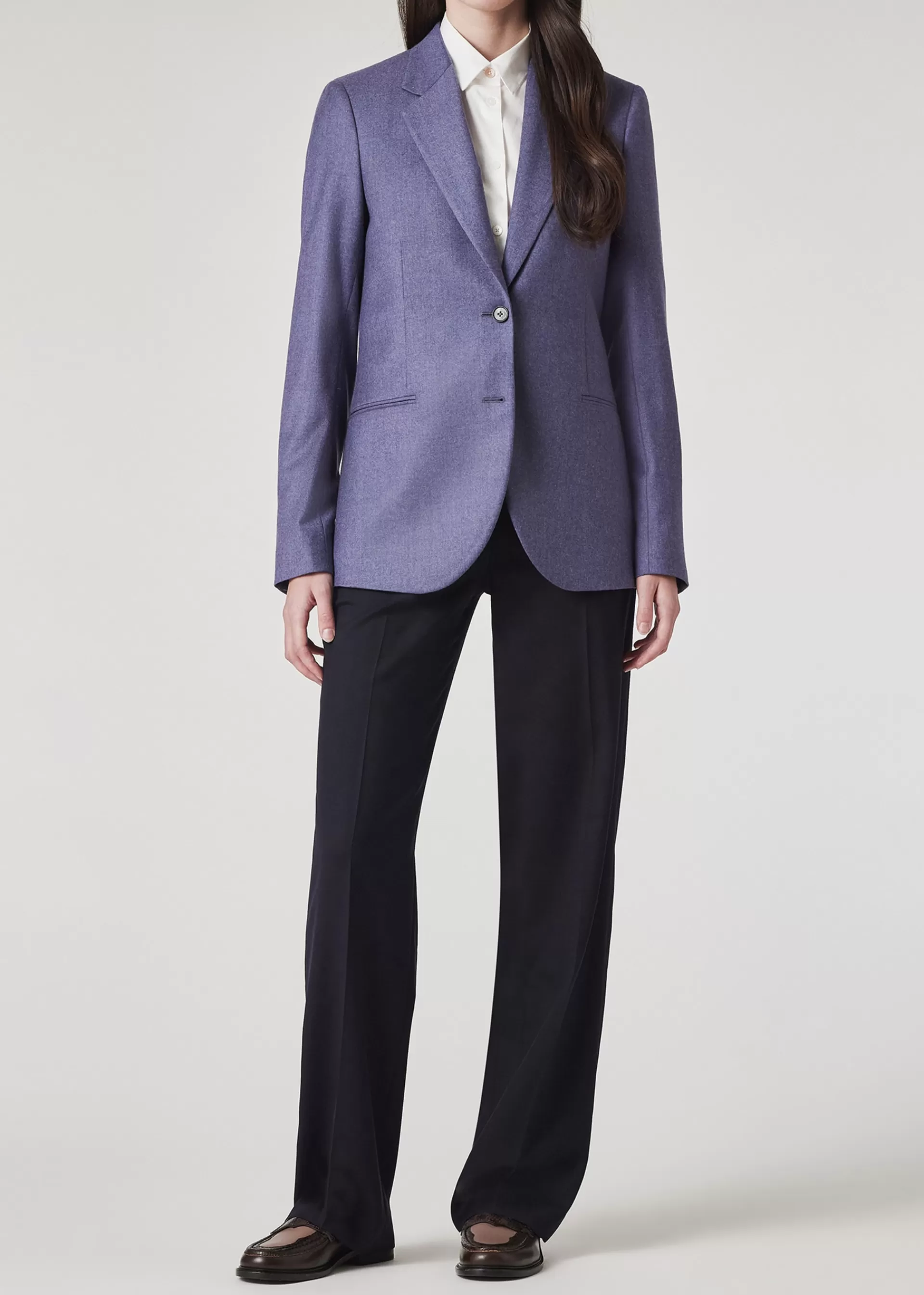 Women's Wool-Cashmere Flannel Two-Button Blazer>Paul Smith Shop