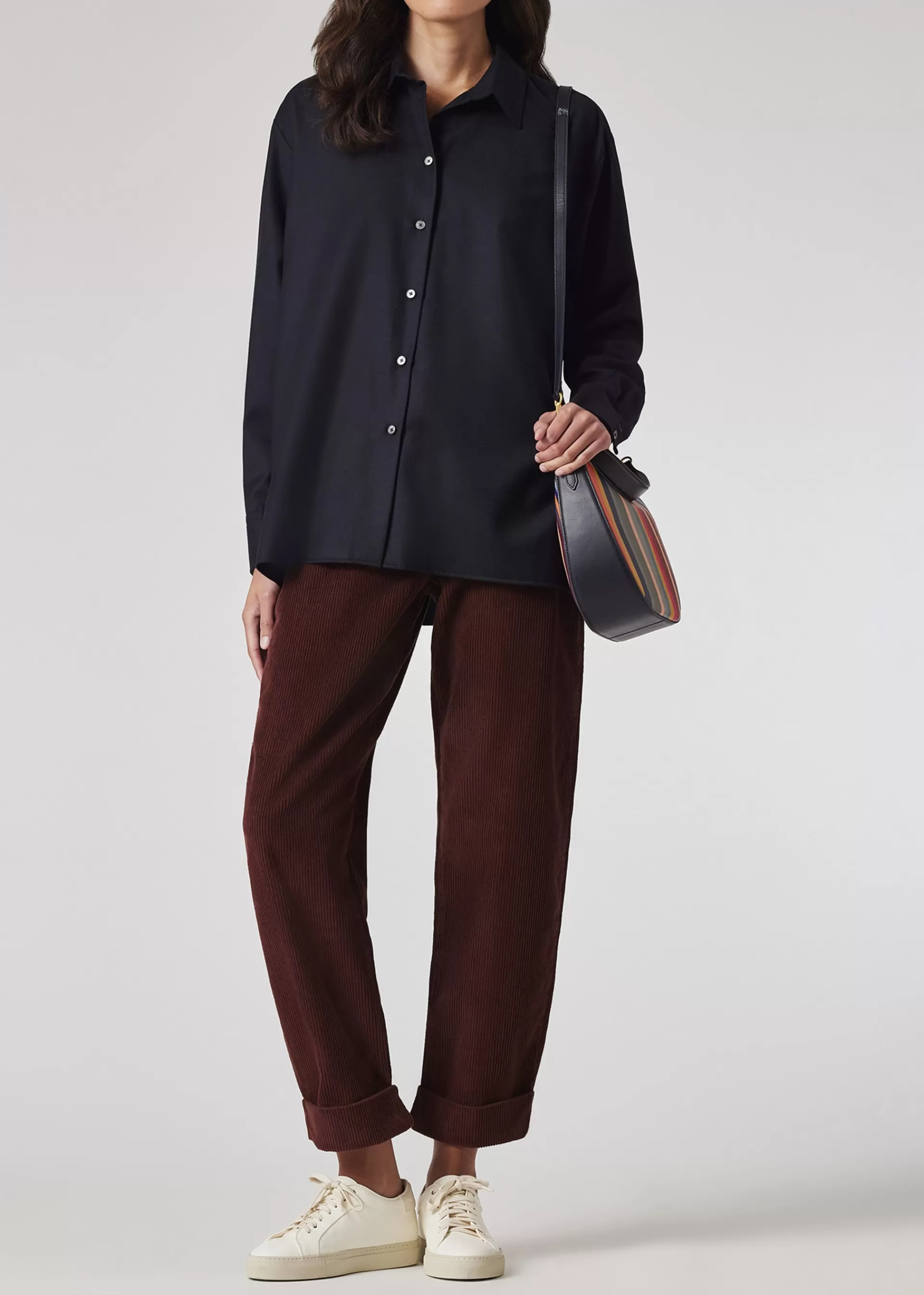 Women's Corduroy Barrel Leg Trousers>Paul Smith Shop