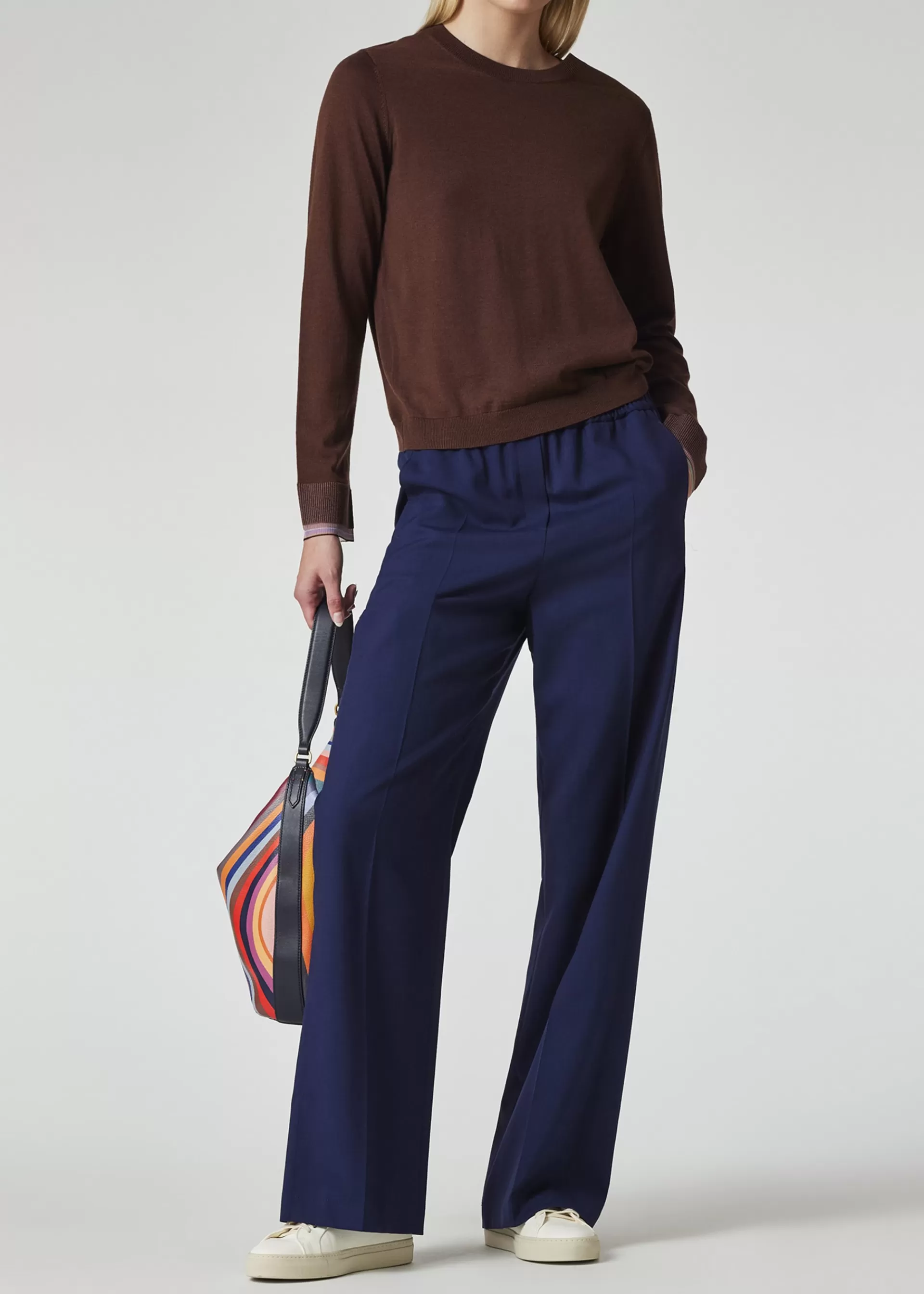 Women's Knitted Merino Crew Neck Sweater>Paul Smith Best