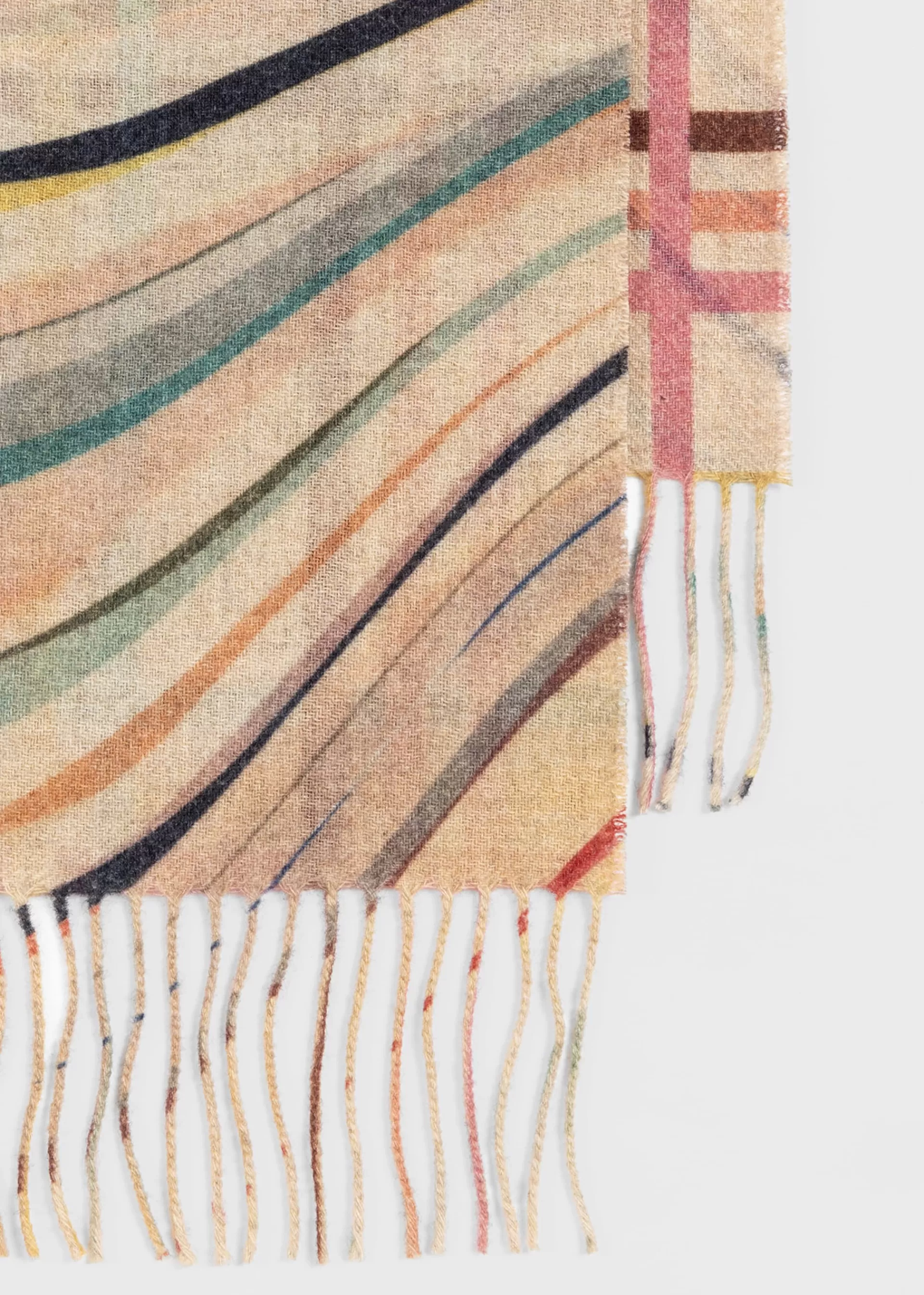 Women's Cashmere-Blend 'Swirl' Check Scarf>Paul Smith Fashion