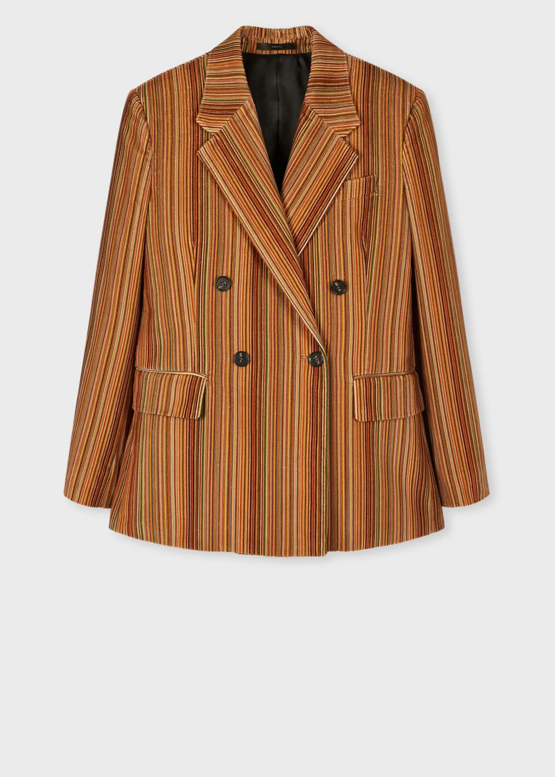 Women's Cord 'Signature Stripe' Double Breasted Blazer>Paul Smith Clearance