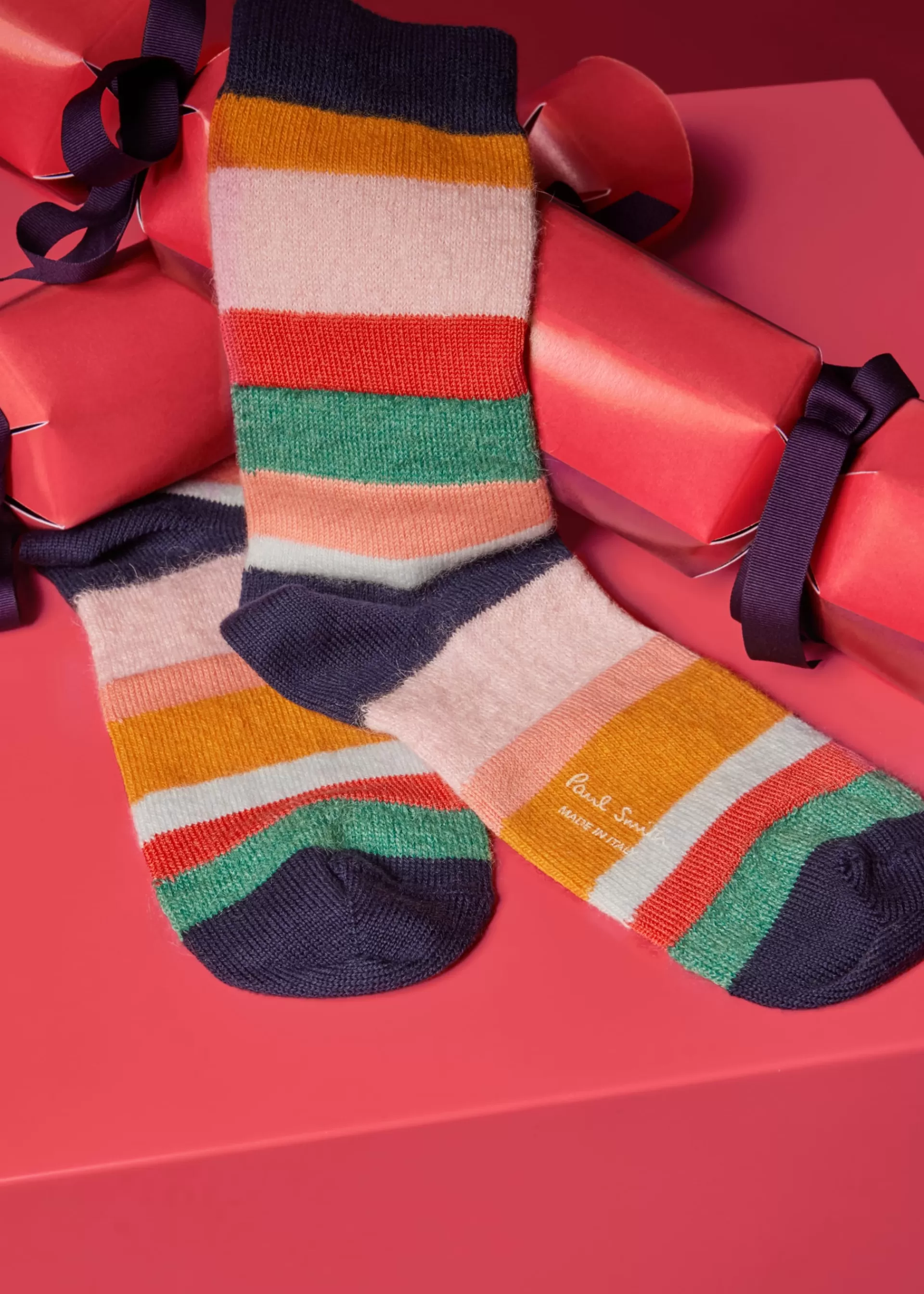 Women's Cotton-Blend Stripe Socks>Paul Smith Cheap