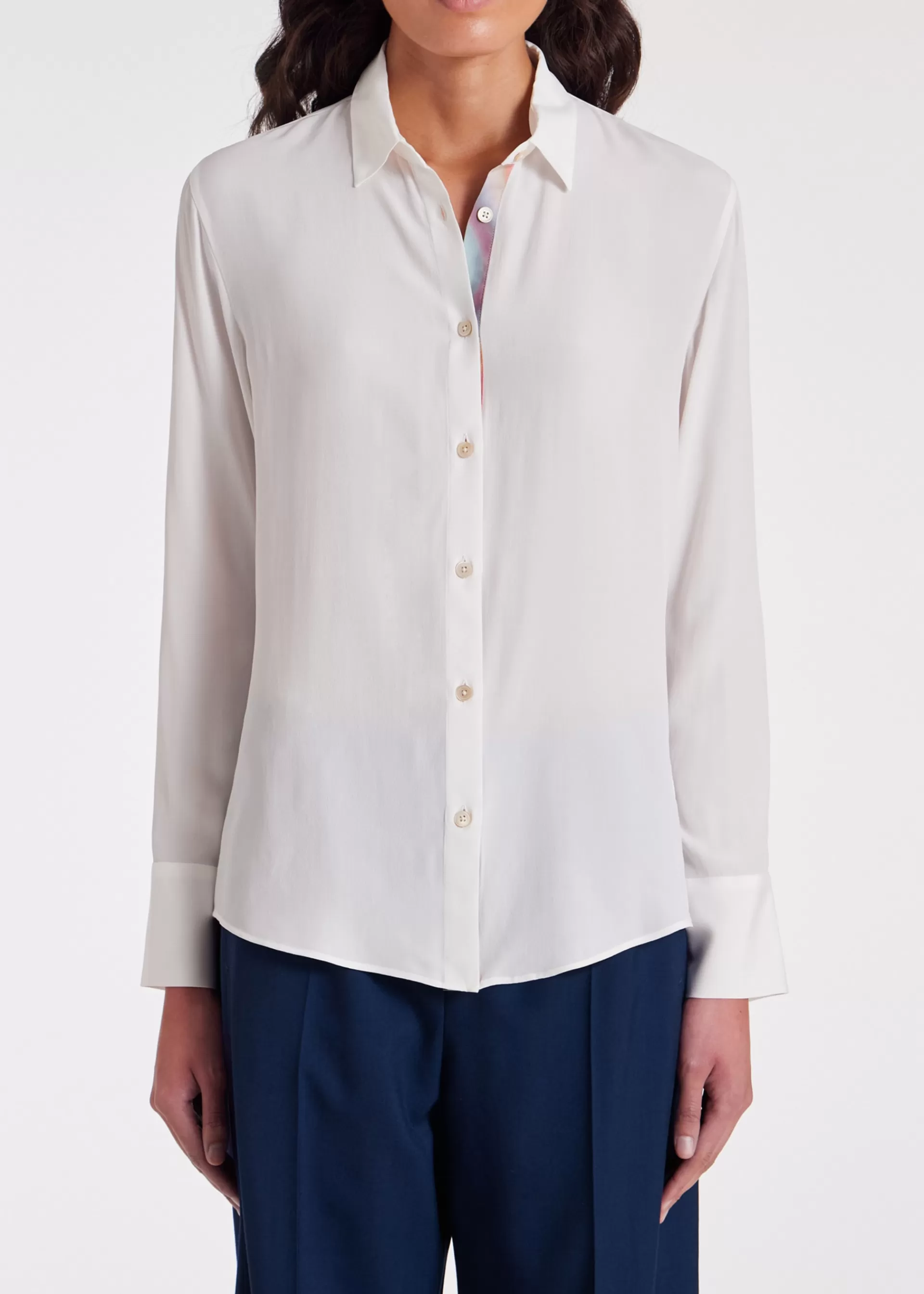 Women's Silk 'Spray Swirl' Placket Shirt>Paul Smith Outlet