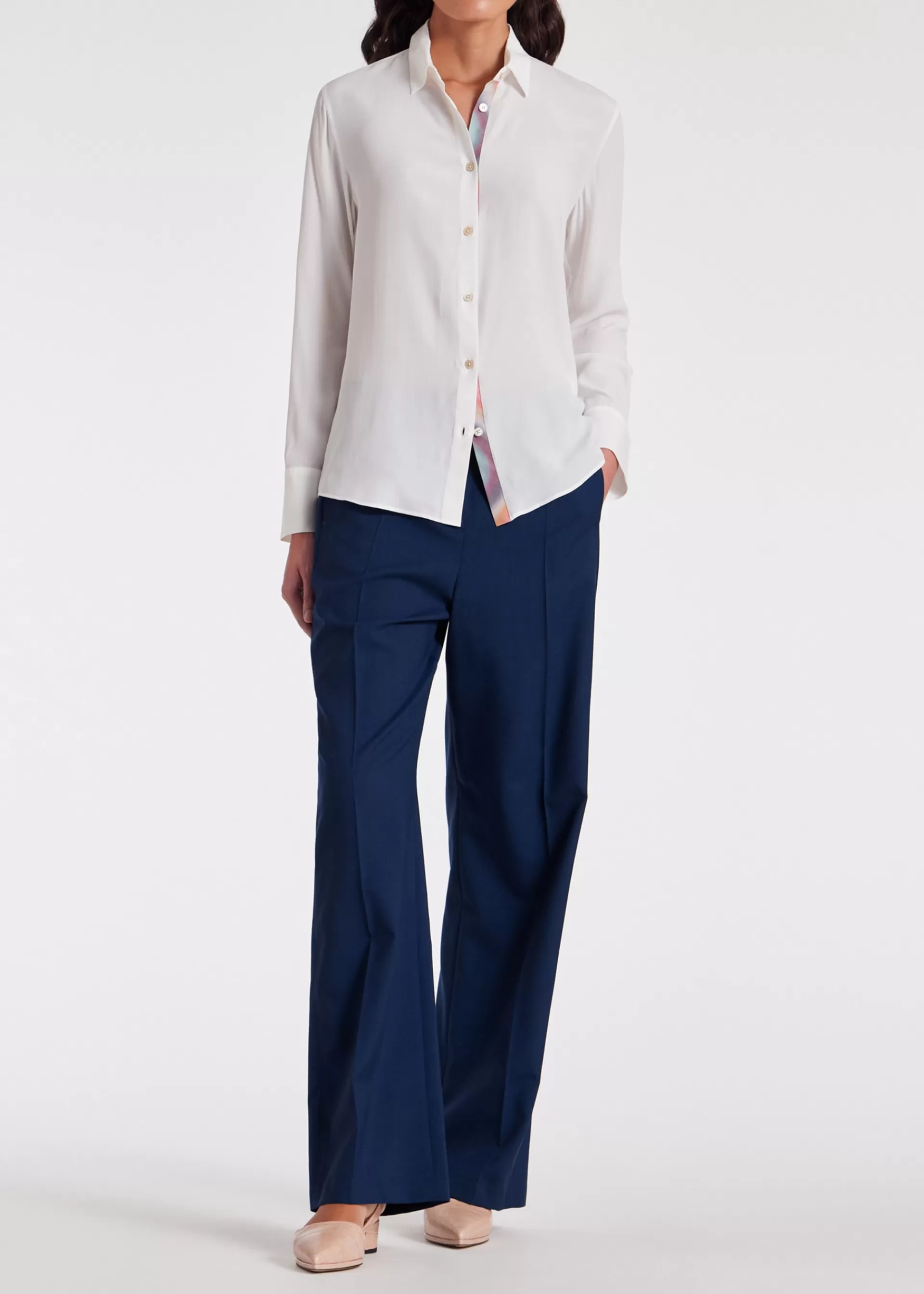 Women's Silk 'Spray Swirl' Placket Shirt>Paul Smith Outlet