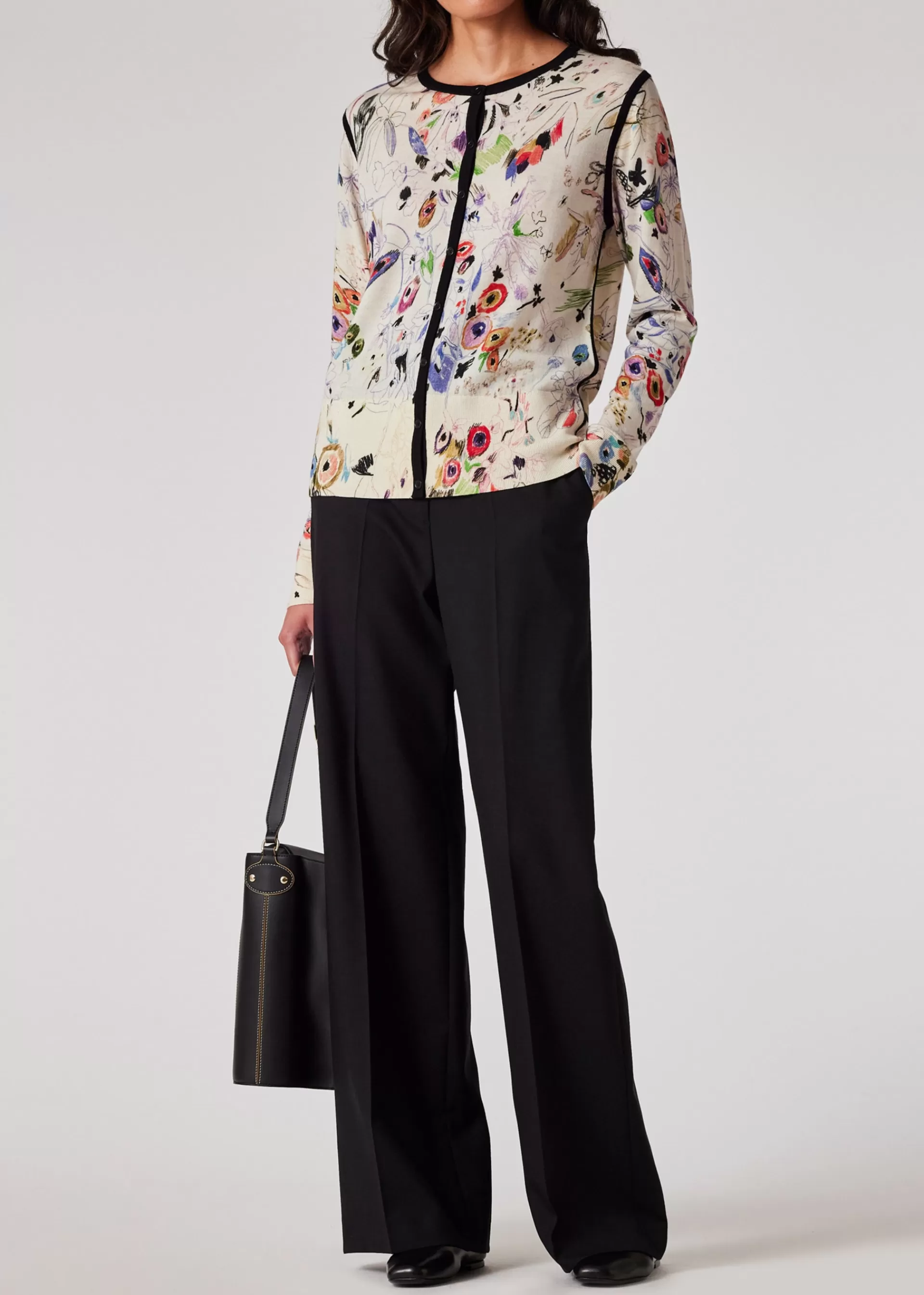 Women's 'Sketchbook Botanical' Knitted Merino Cardigan>Paul Smith Discount