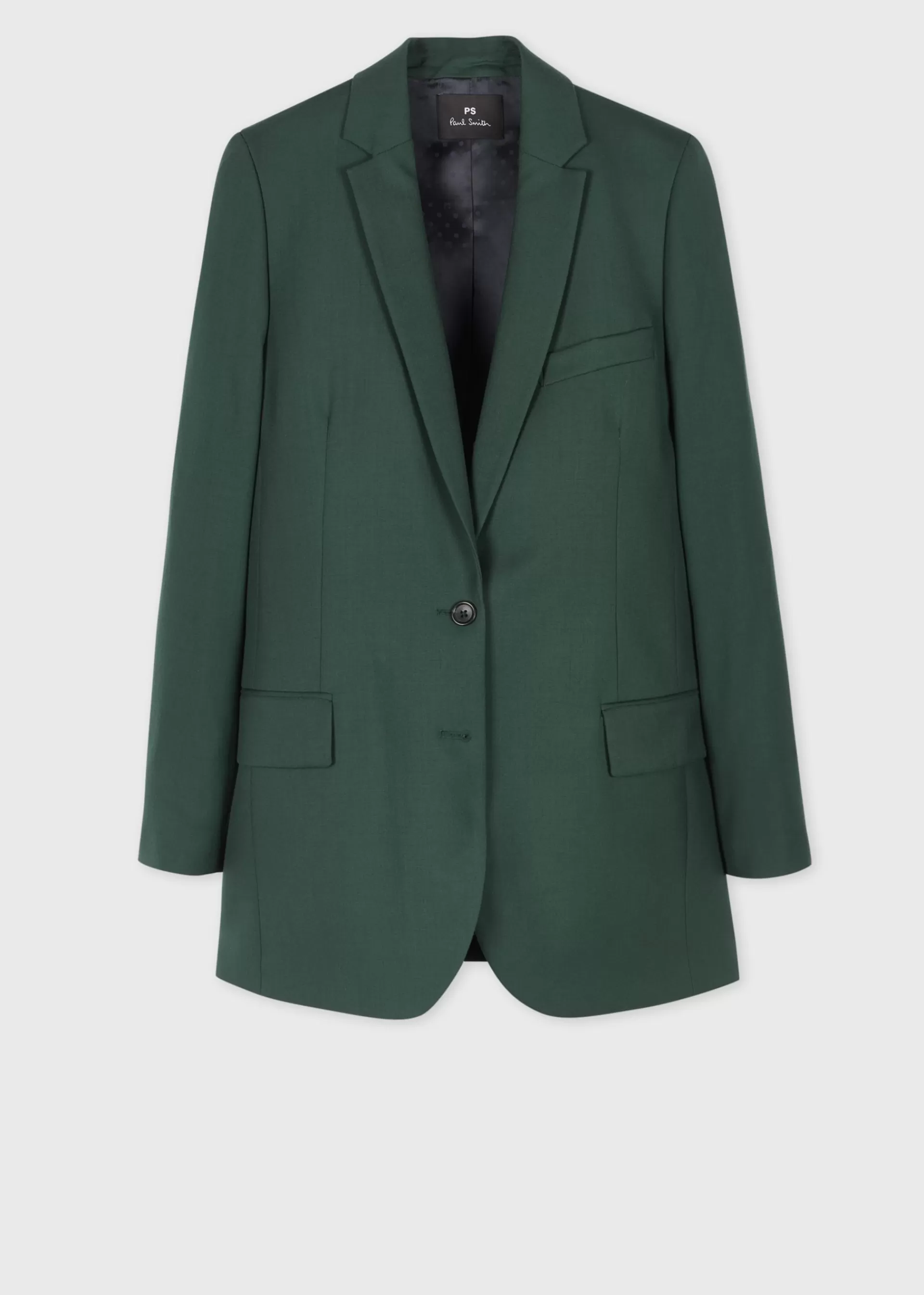 Women's Dark Green Hopsack Wool Blazer>Paul Smith Store