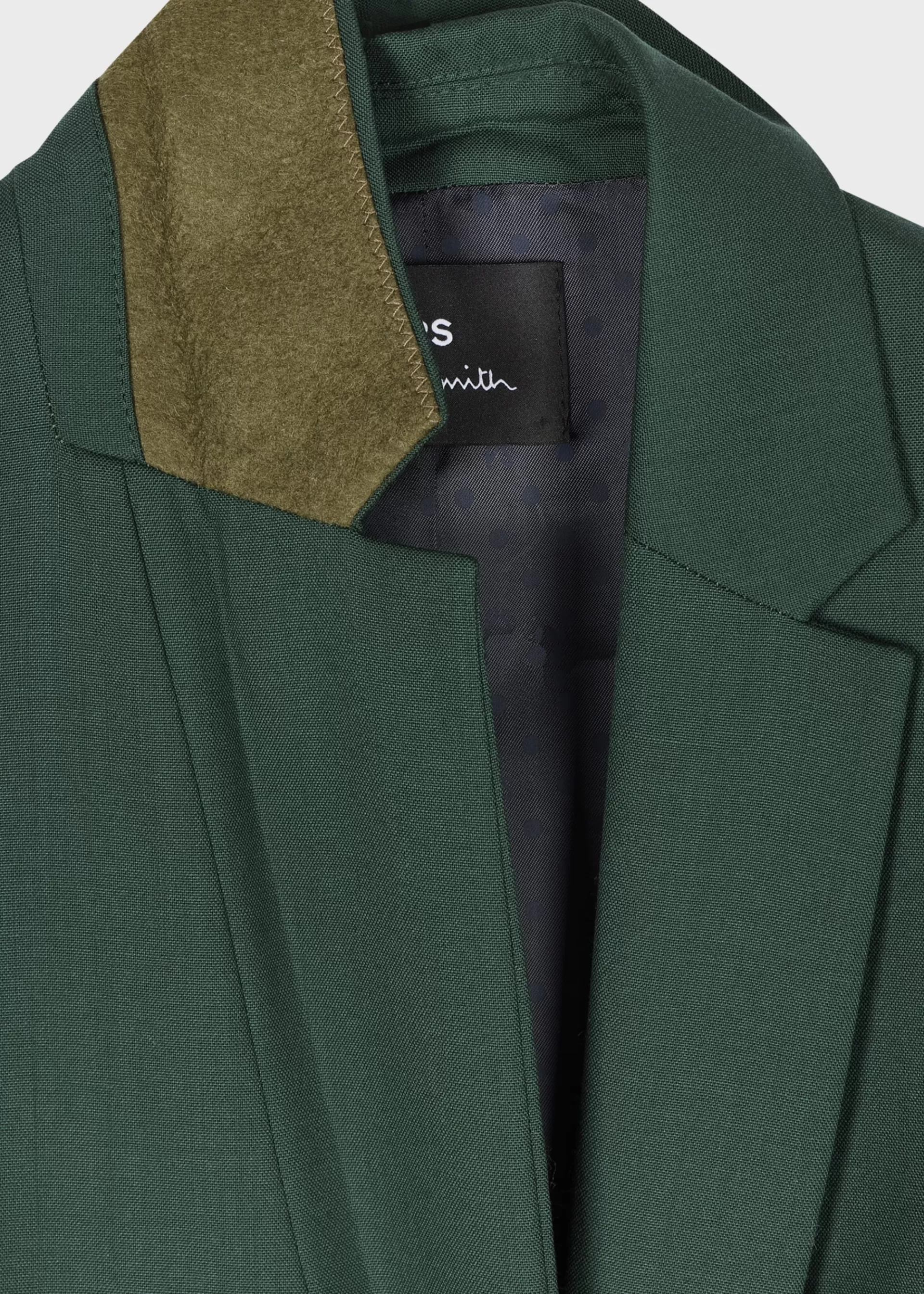 Women's Dark Green Hopsack Wool Blazer>Paul Smith Store