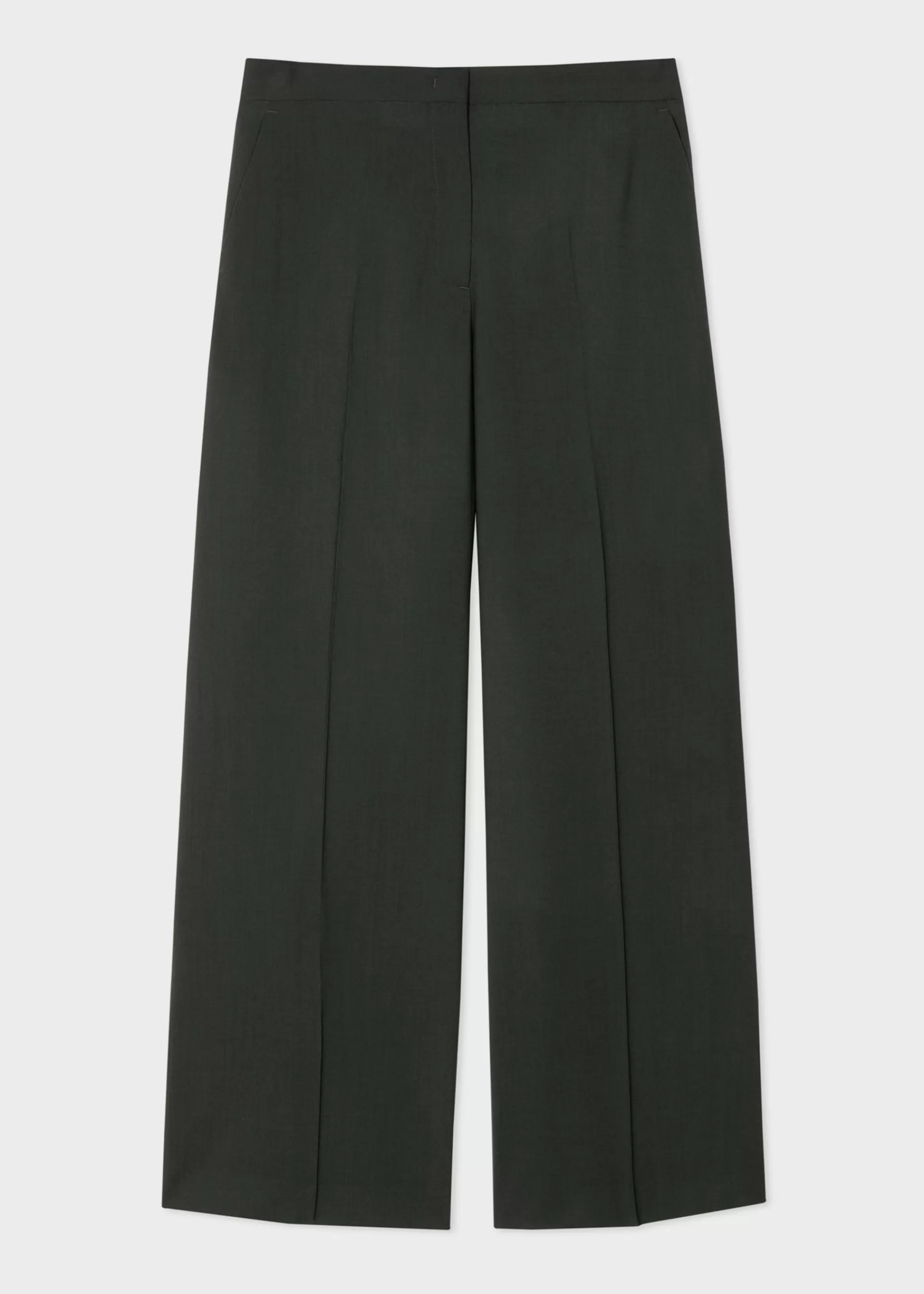 Women's Dark Wool-Hopsack Wide Leg Trousers>Paul Smith New