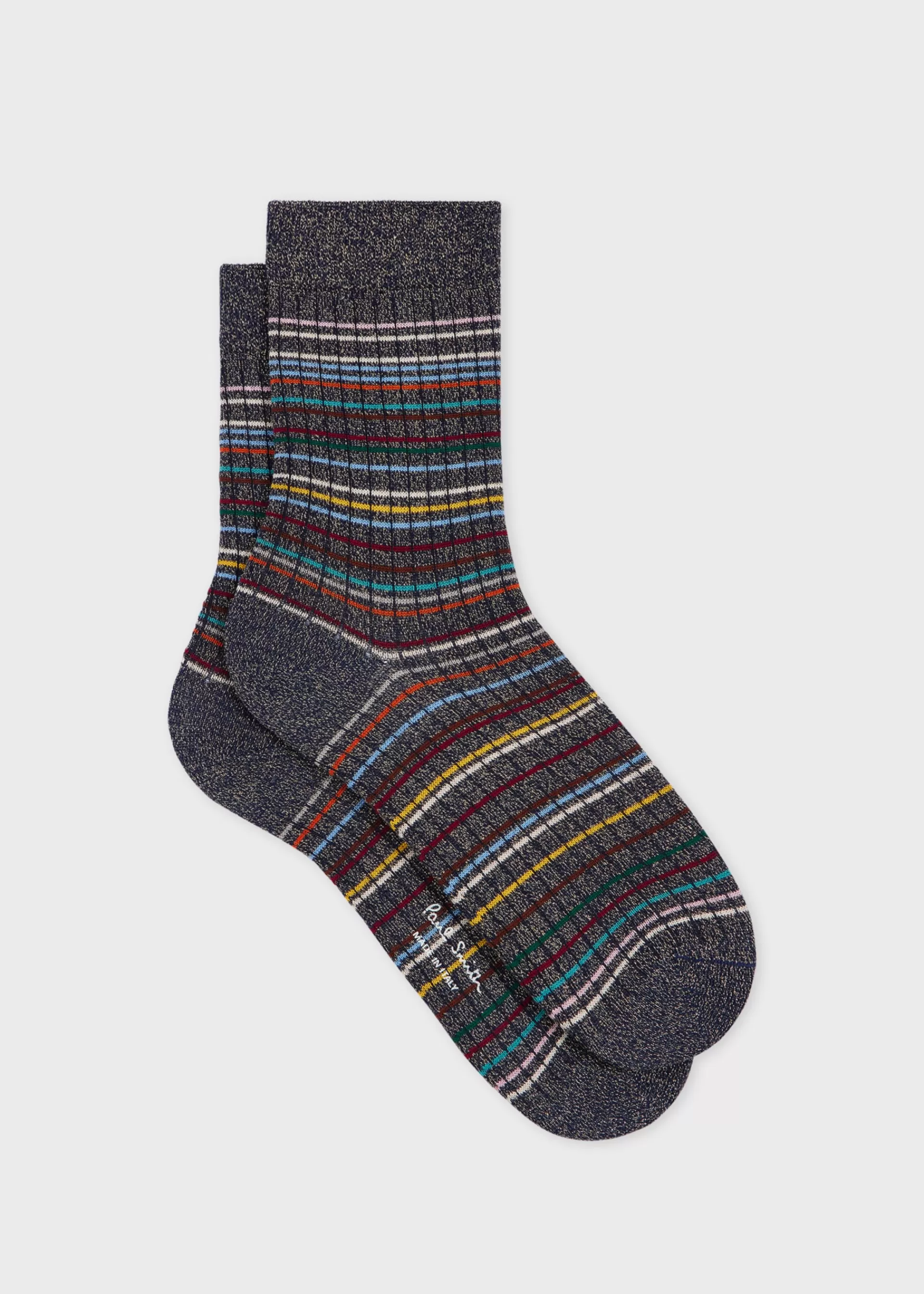 Women's Dark Navy Stitched 'Signature Stripe' Socks>Paul Smith Sale