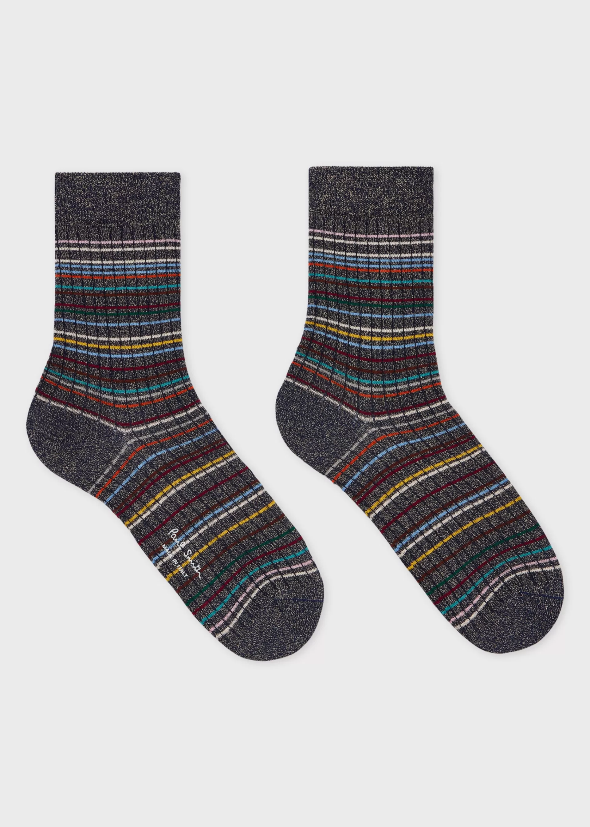 Women's Dark Navy Stitched 'Signature Stripe' Socks>Paul Smith Sale