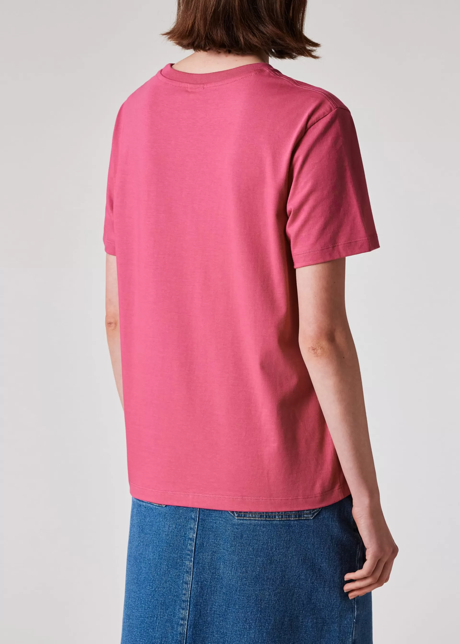 Women's Dark Pink 'Swirl' PS Logo T-Shirt>Paul Smith Best