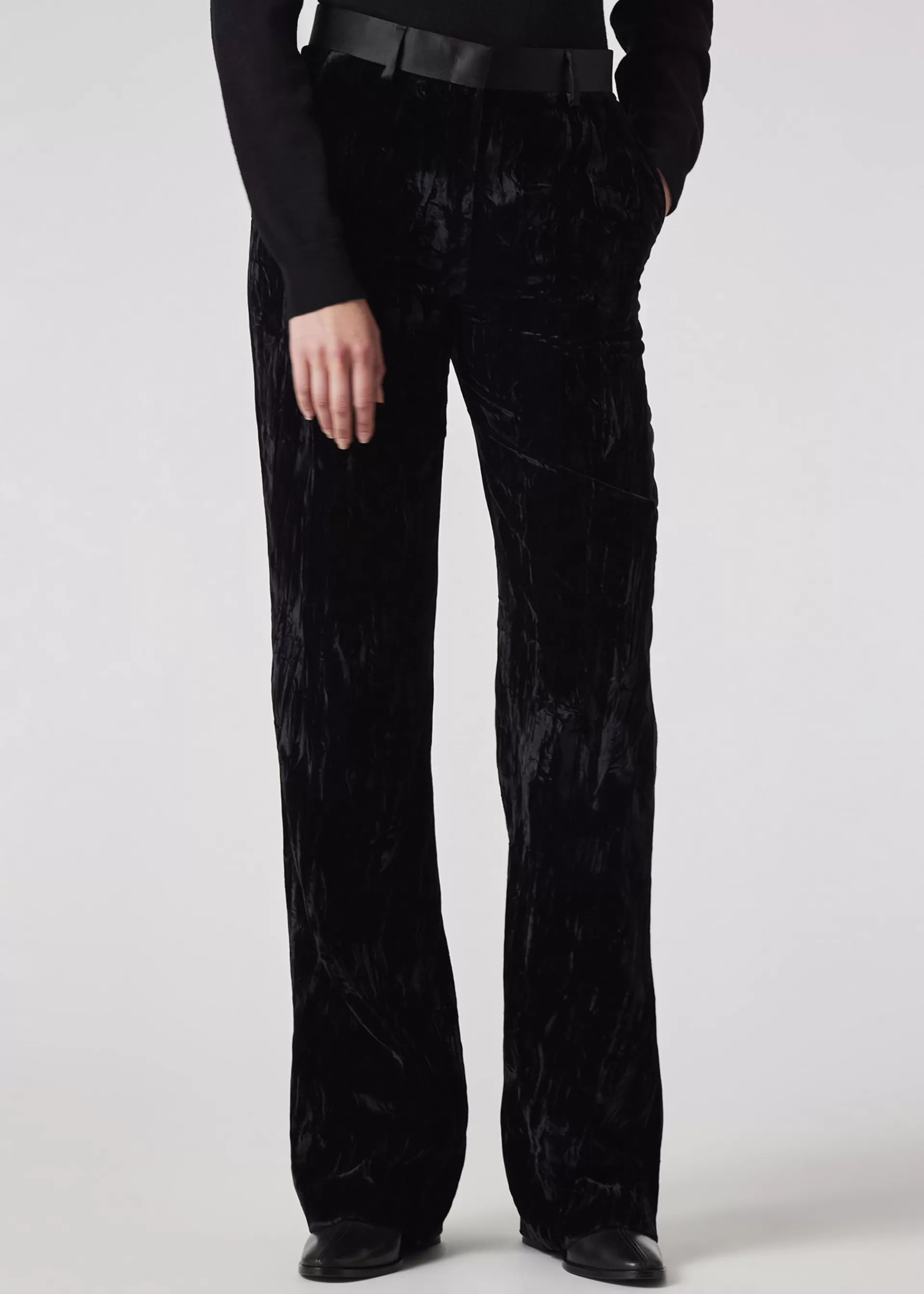 Women's Dark Purple Crushed Velvet Trousers>Paul Smith New