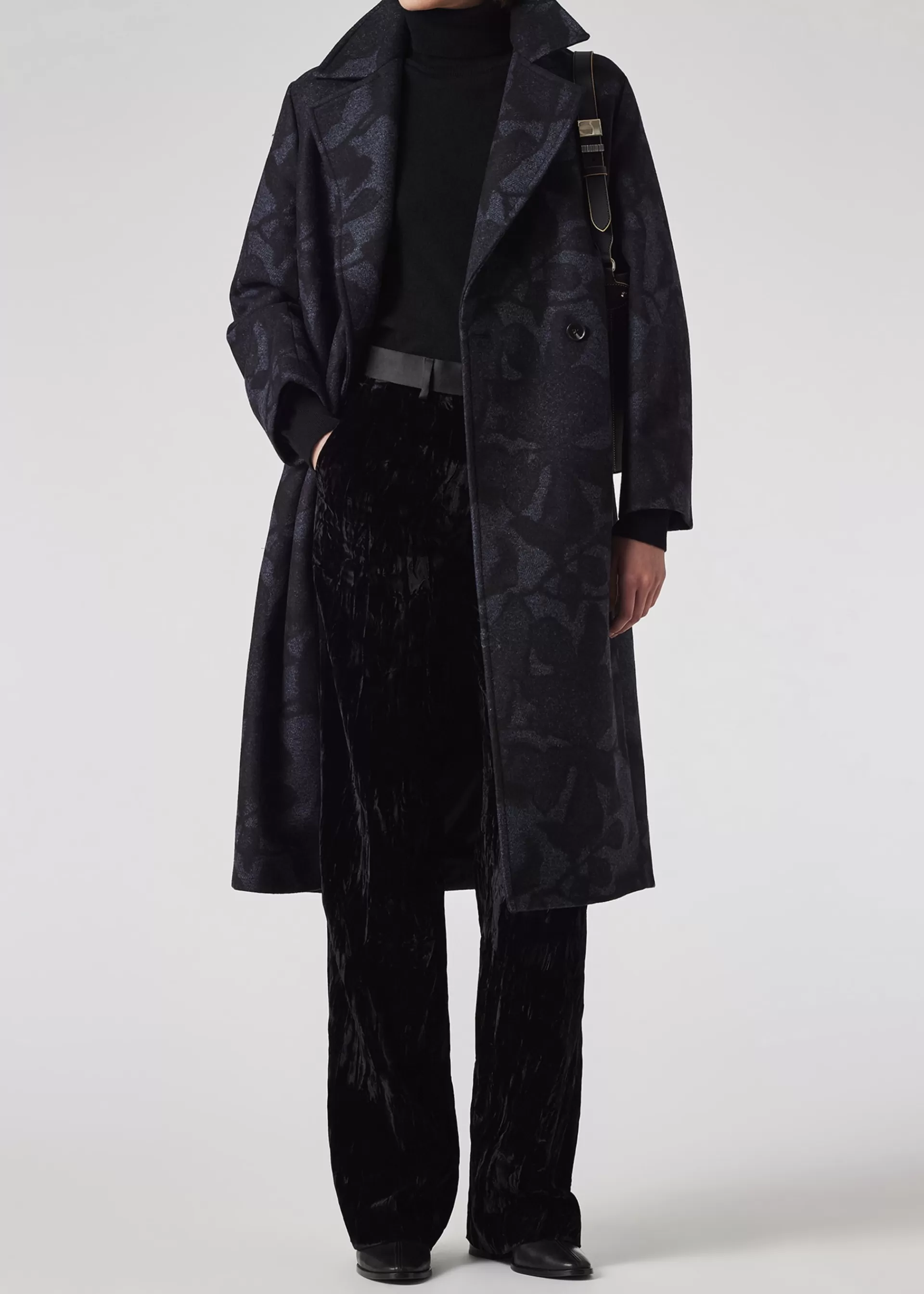 Women's Dark Purple Crushed Velvet Trousers>Paul Smith New