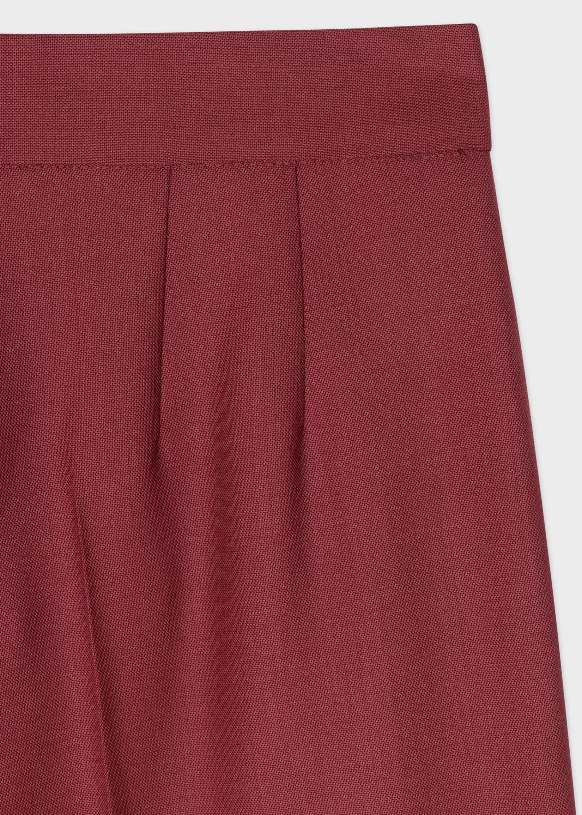 Women's Dark Red Wool-Hopsack Wide Leg Trousers>Paul Smith Best
