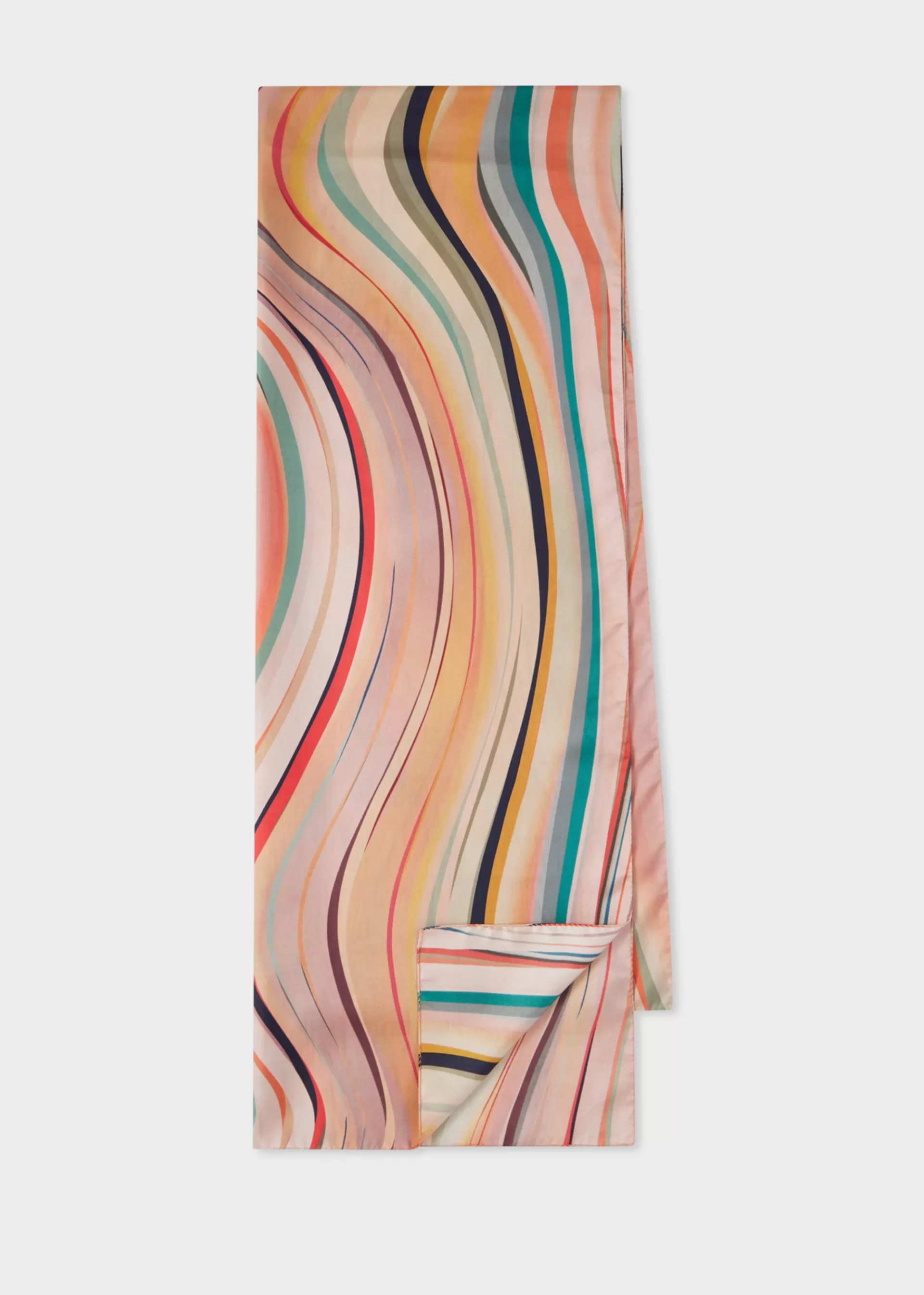 Women's Dusky Pink '' Silk Twill Scarf>Paul Smith Online