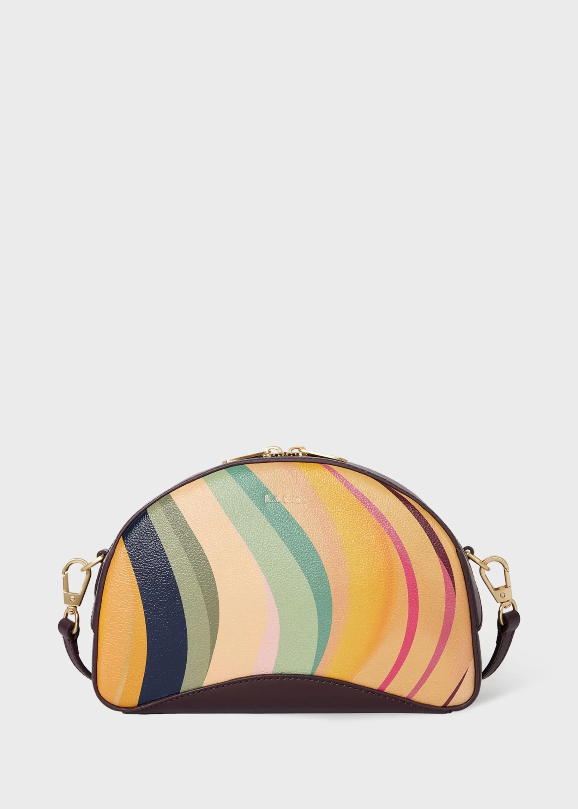 Women's 'Dusky Swirl' Leather Curved Camera Bag>Paul Smith Online